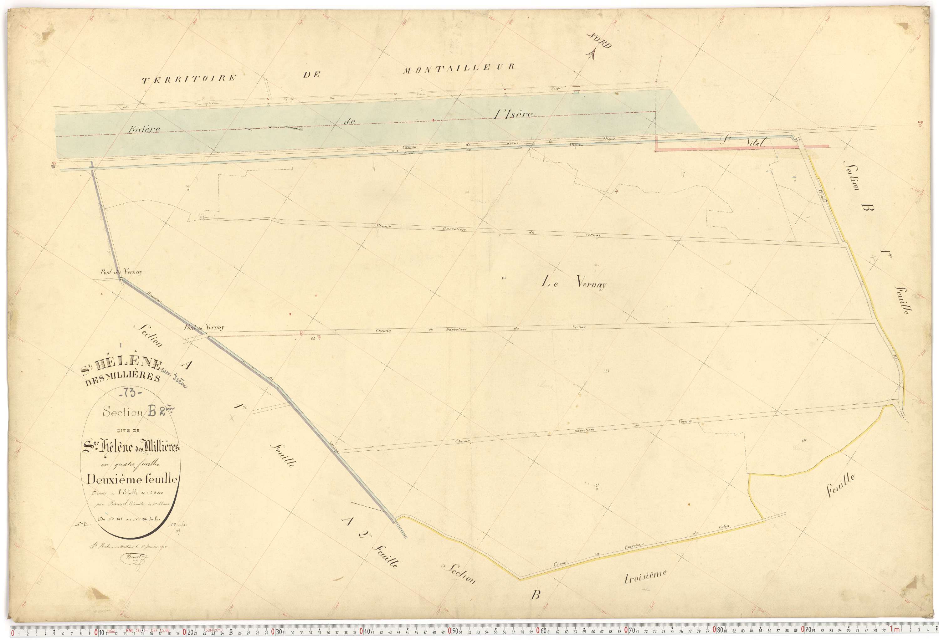 Sainte-Hélène-sur-Isère - Plans cadastraux du premier cadastre français.