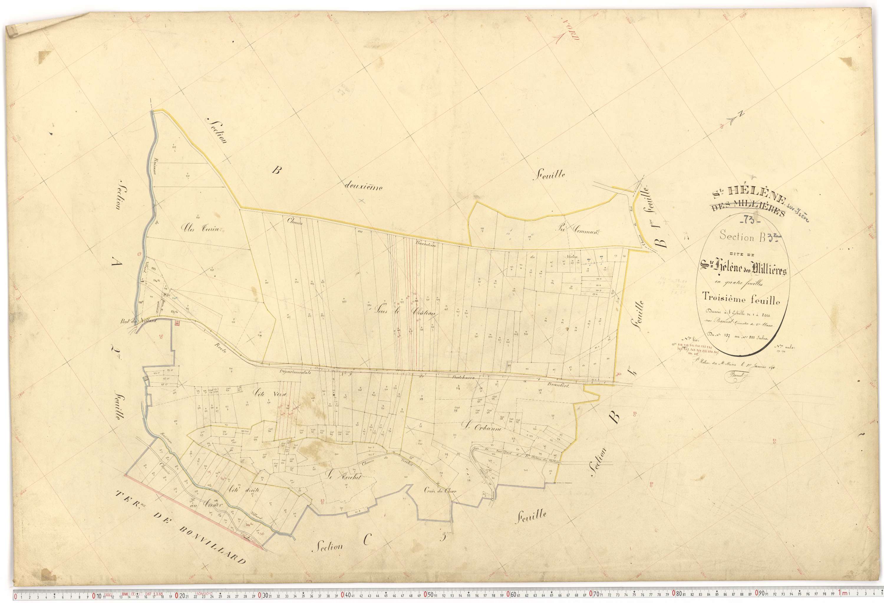 Sainte-Hélène-sur-Isère - Plans cadastraux du premier cadastre français.