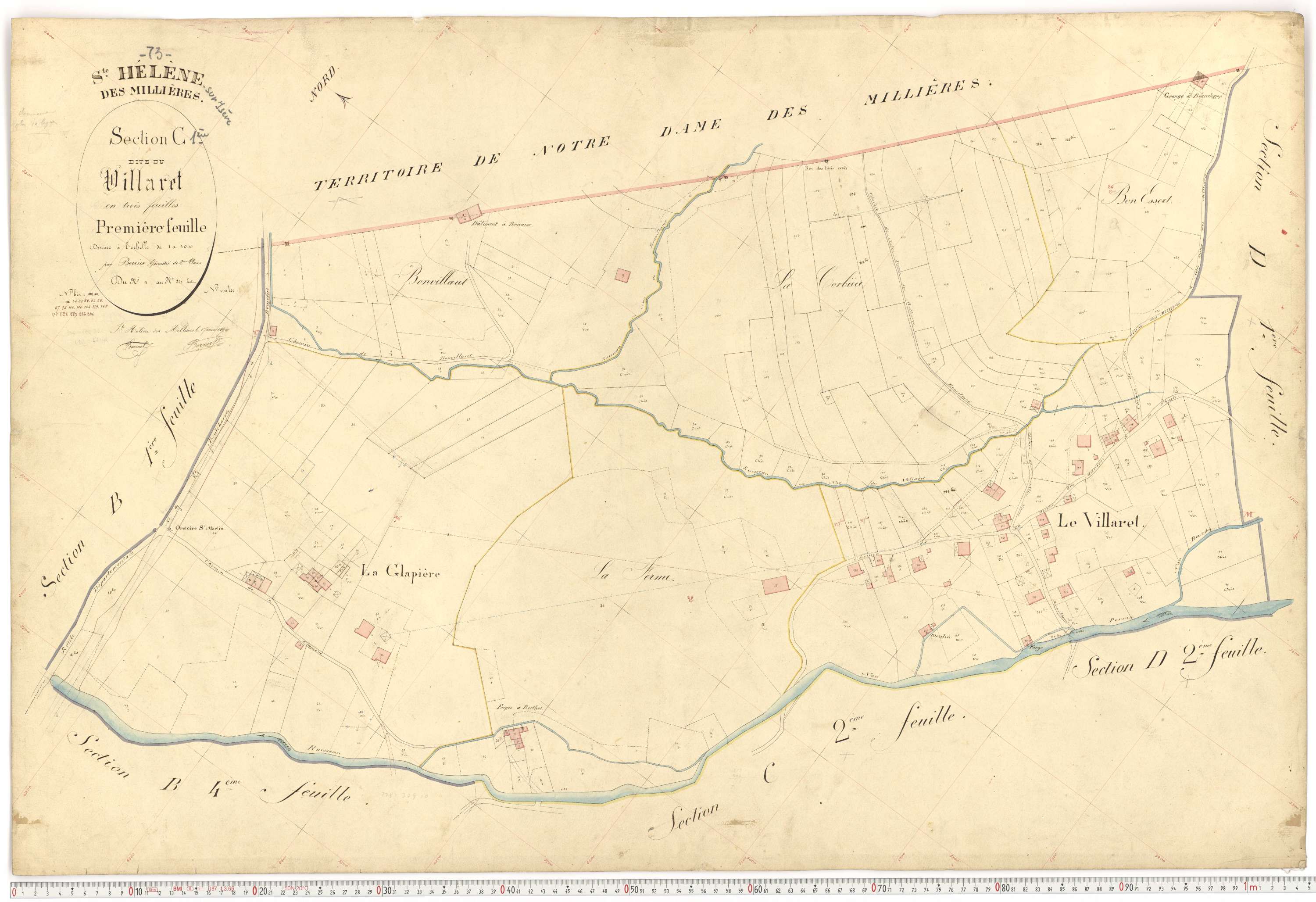 Sainte-Hélène-sur-Isère - Plans cadastraux du premier cadastre français.