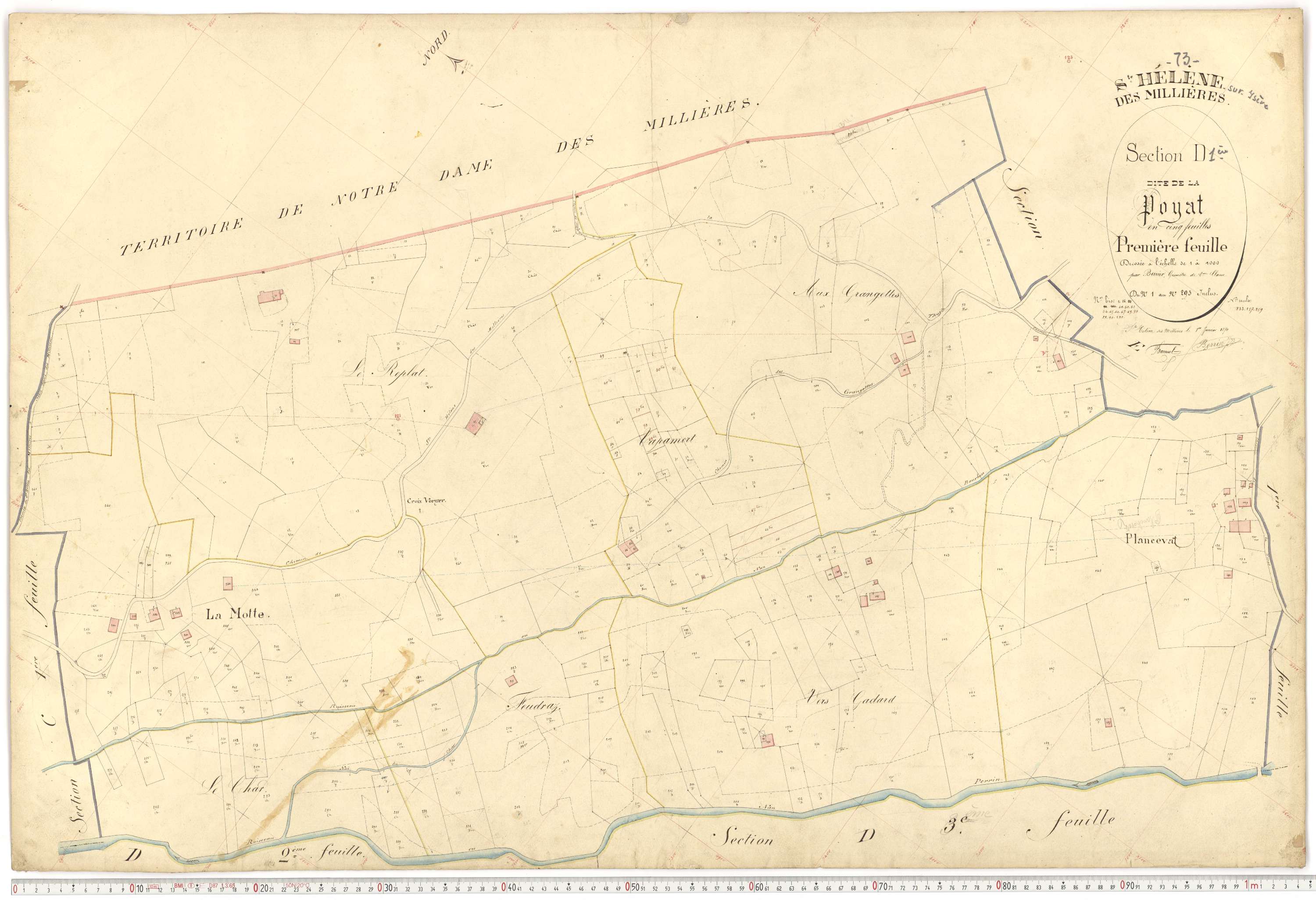 Sainte-Hélène-sur-Isère - Plans cadastraux du premier cadastre français.