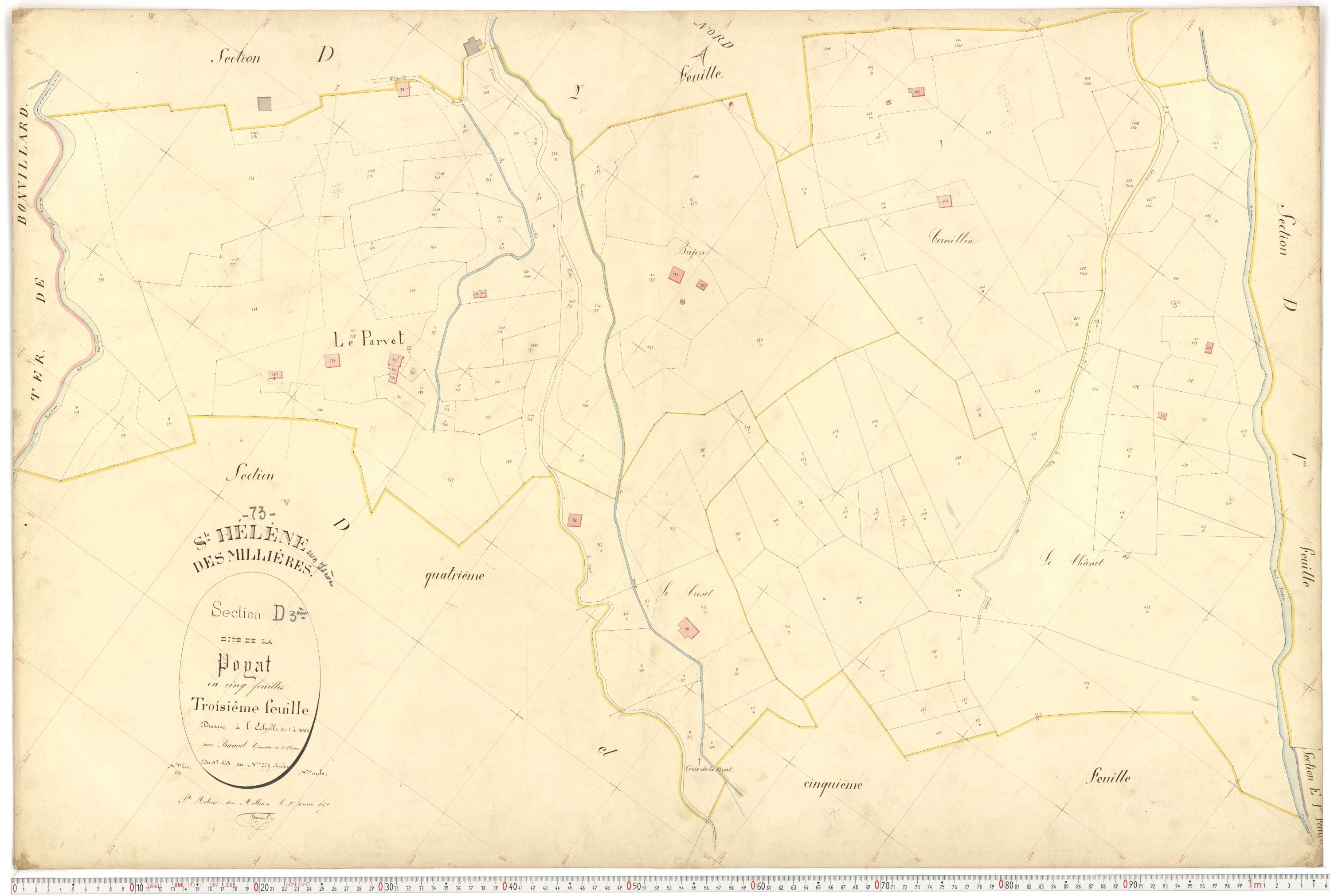 Sainte-Hélène-sur-Isère - Plans cadastraux du premier cadastre français.