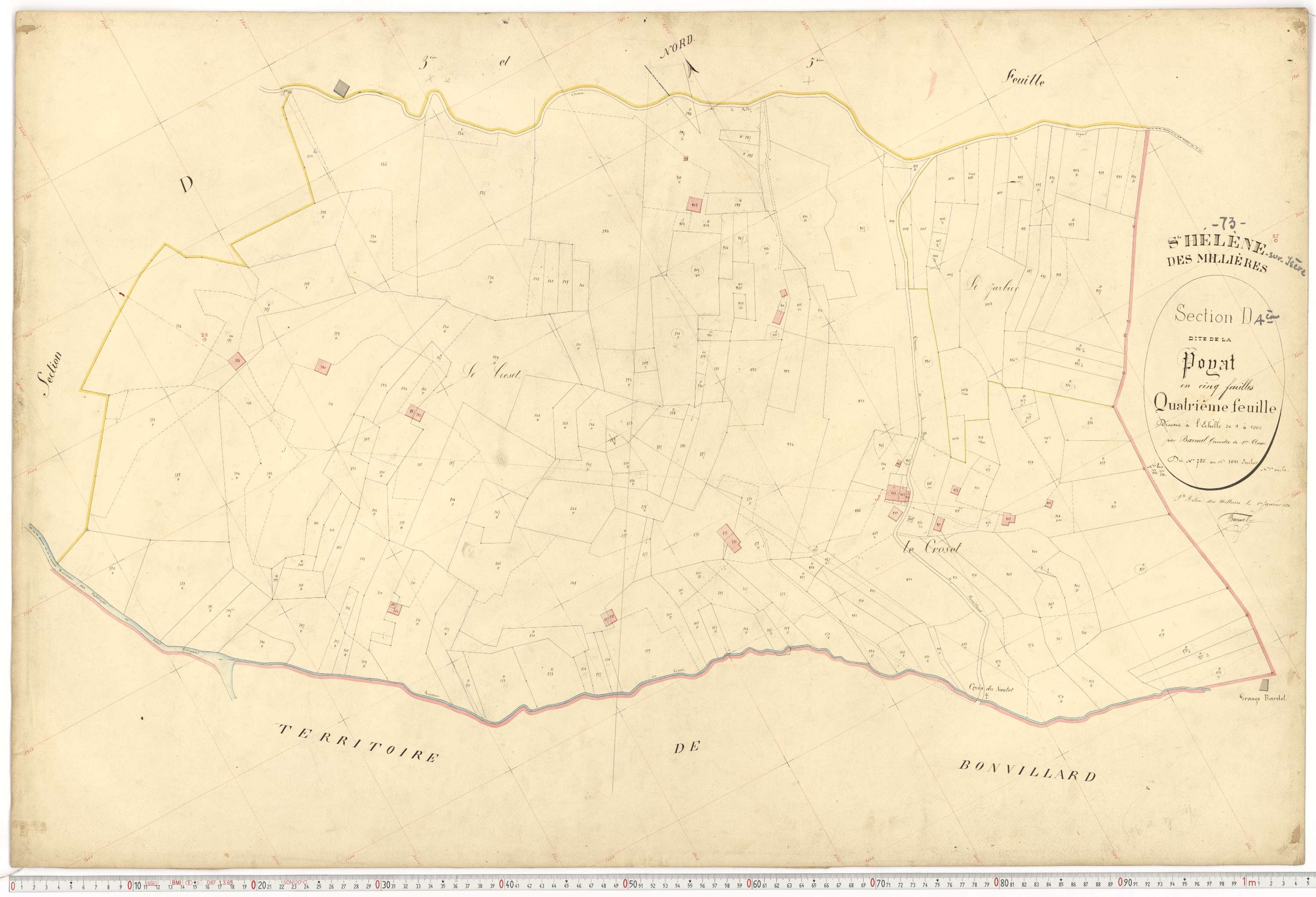 Sainte-Hélène-sur-Isère - Plans cadastraux du premier cadastre français.