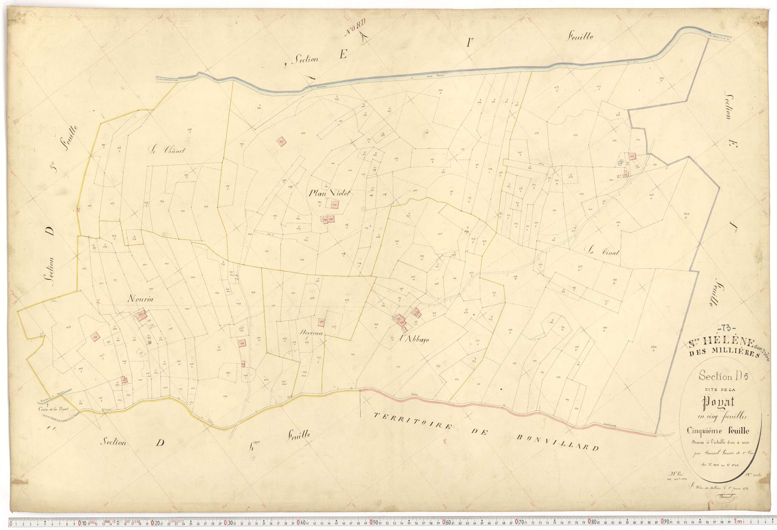 Sainte-Hélène-sur-Isère - Plans cadastraux du premier cadastre français.
