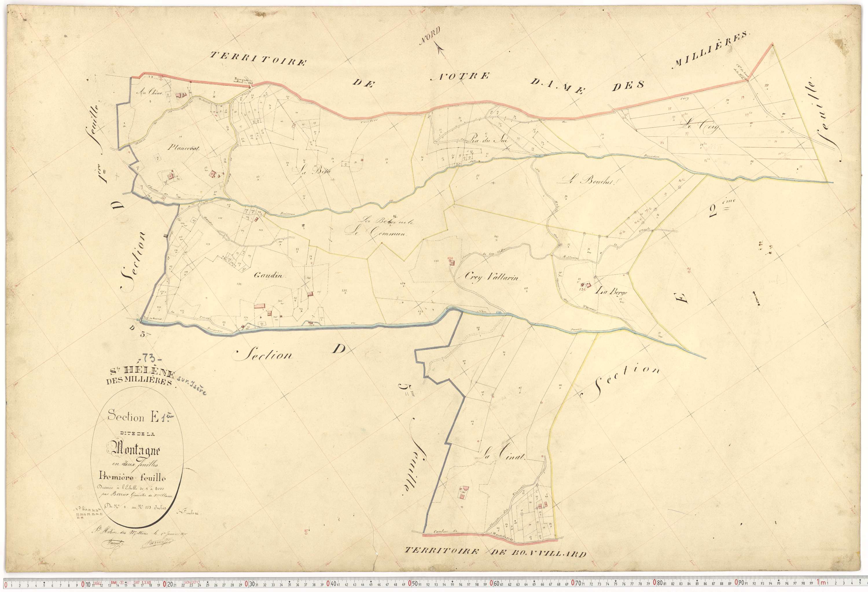 Sainte-Hélène-sur-Isère - Plans cadastraux du premier cadastre français.