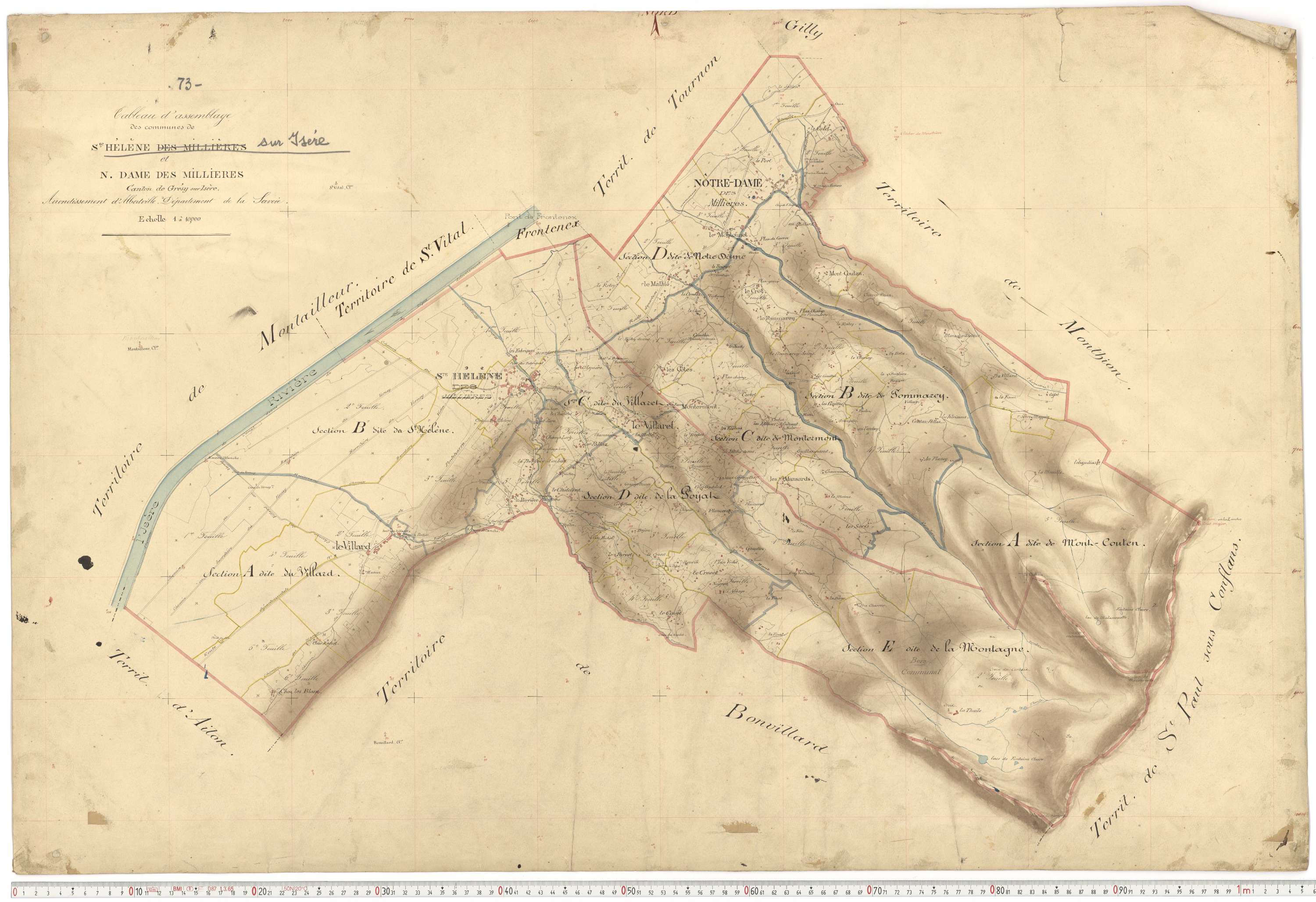 Sainte-Hélène-sur-Isère - Plans cadastraux du premier cadastre français.