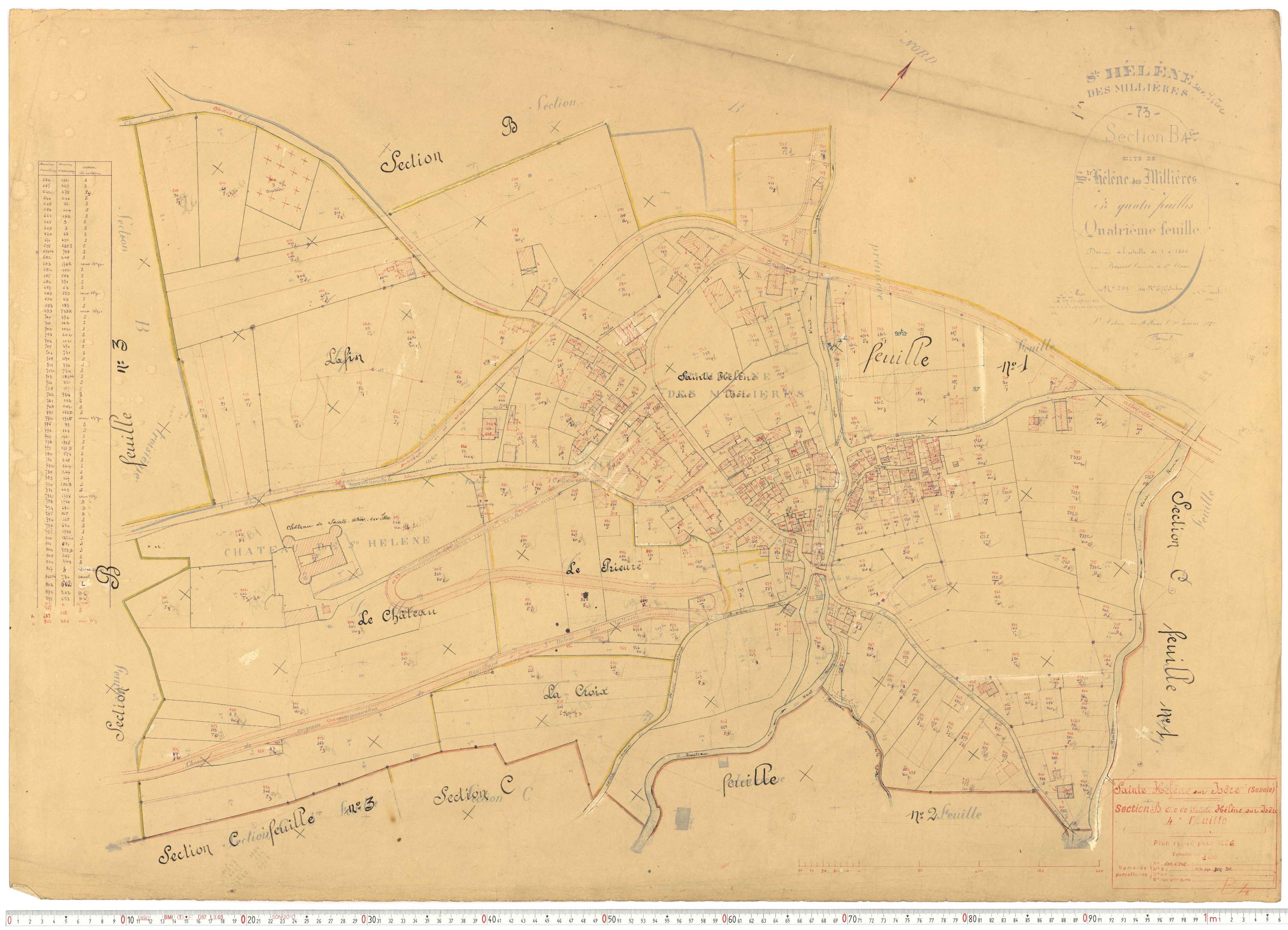 Sainte-Hélène-sur-Isère - Plans cadastraux du cadastre rénové.