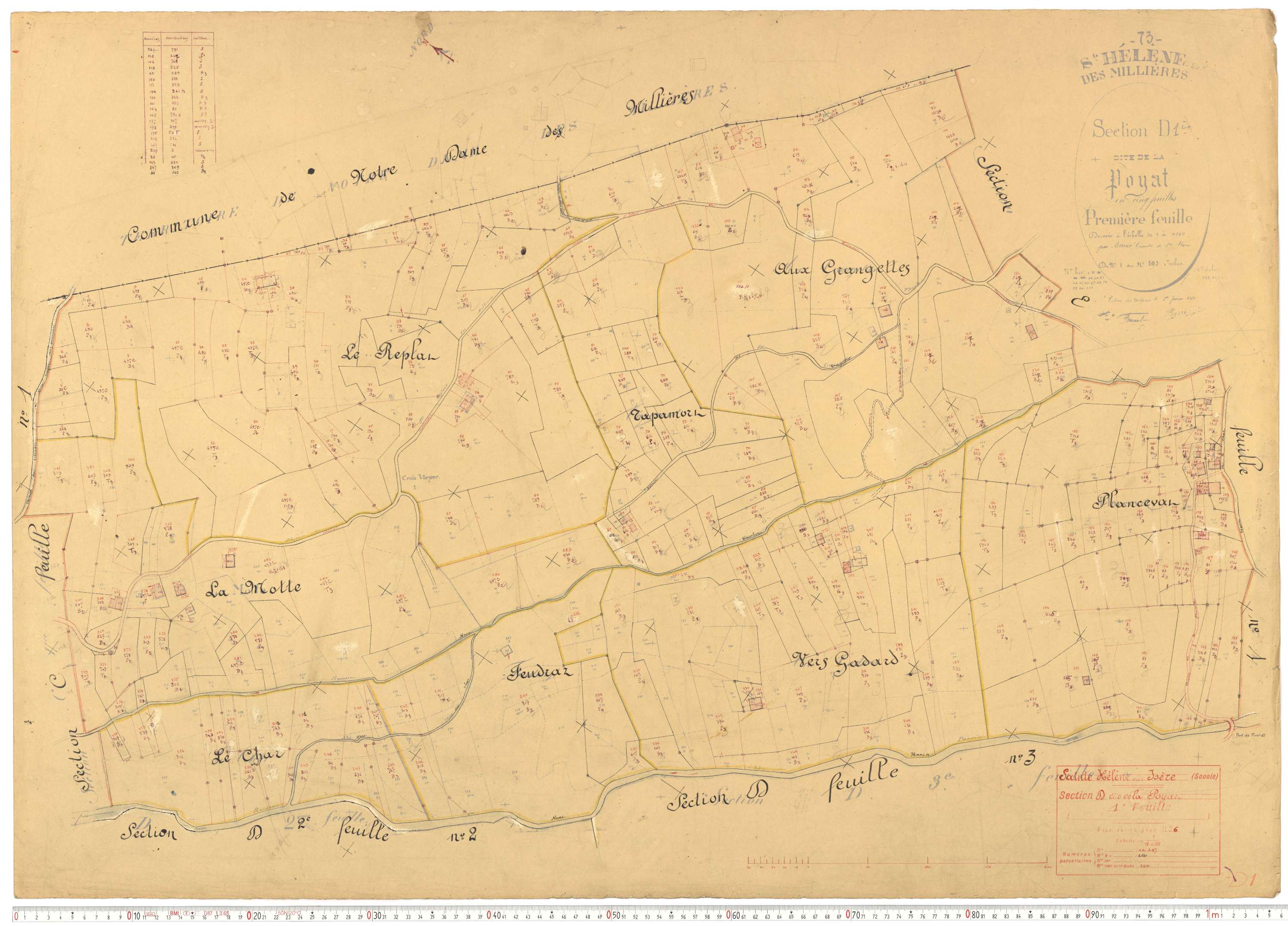 Sainte-Hélène-sur-Isère - Plans cadastraux du cadastre rénové.