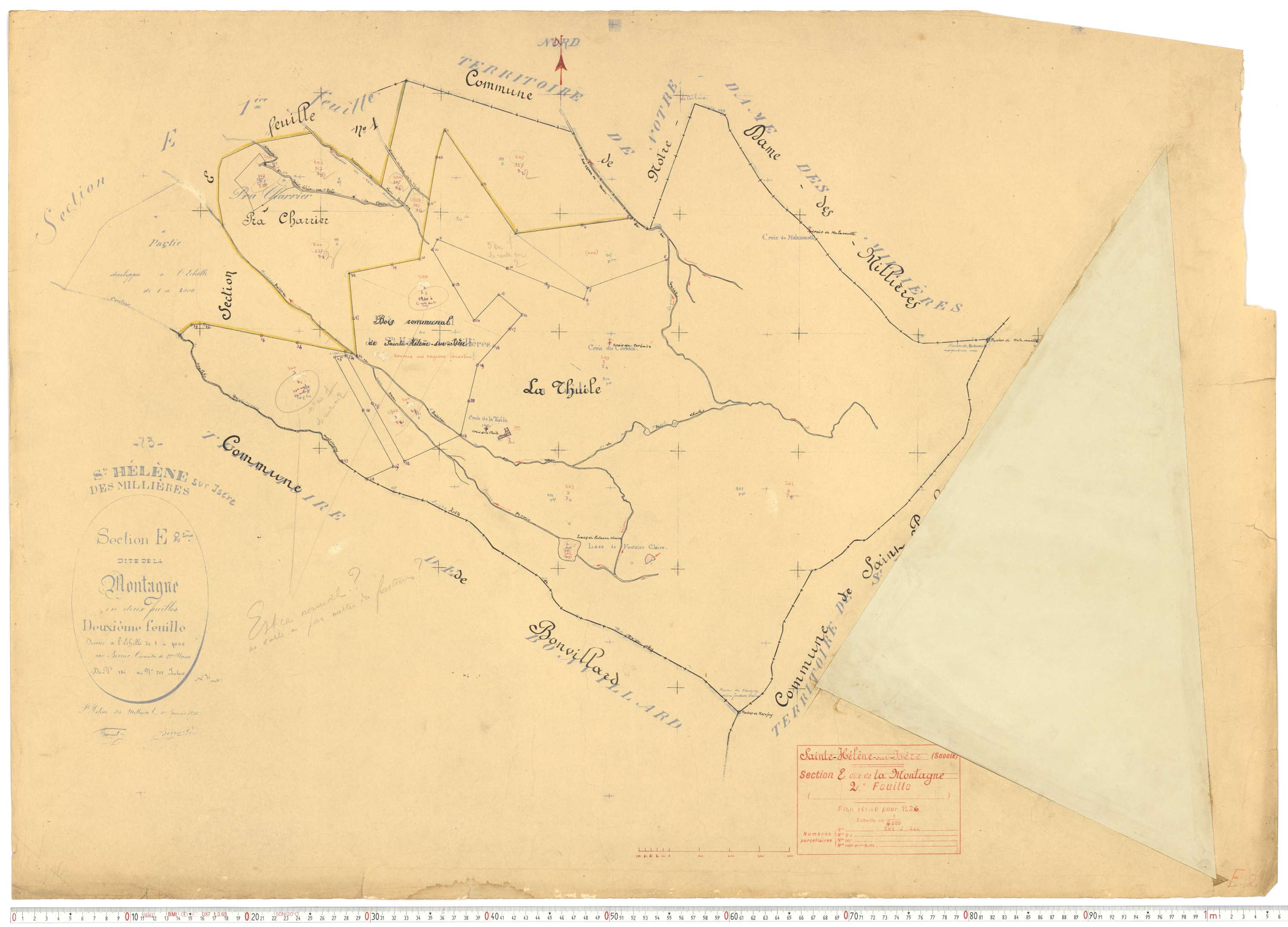 Sainte-Hélène-sur-Isère - Plans cadastraux du cadastre rénové.