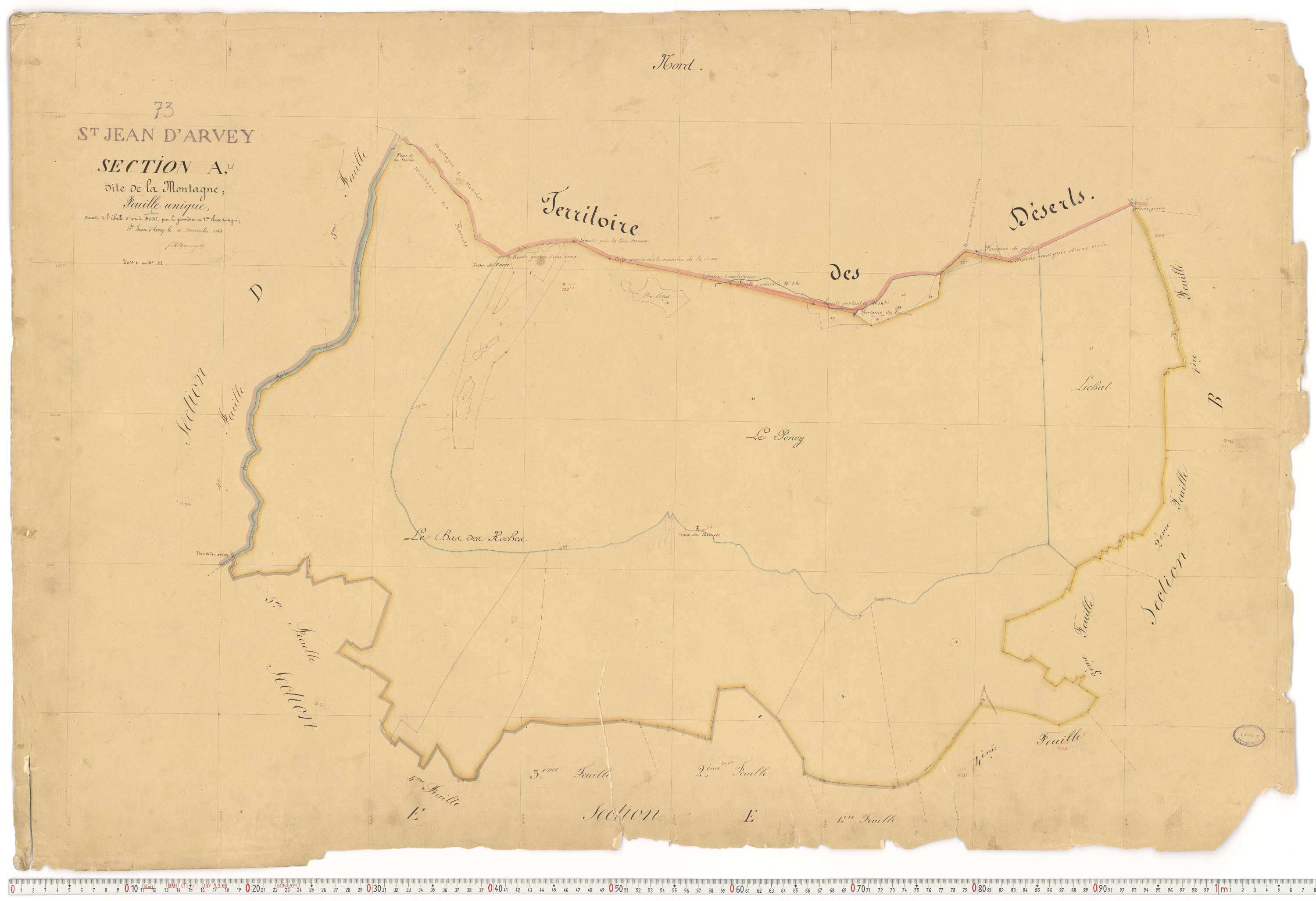 Saint-Jean-d'Arves - Cadastre français (1864).