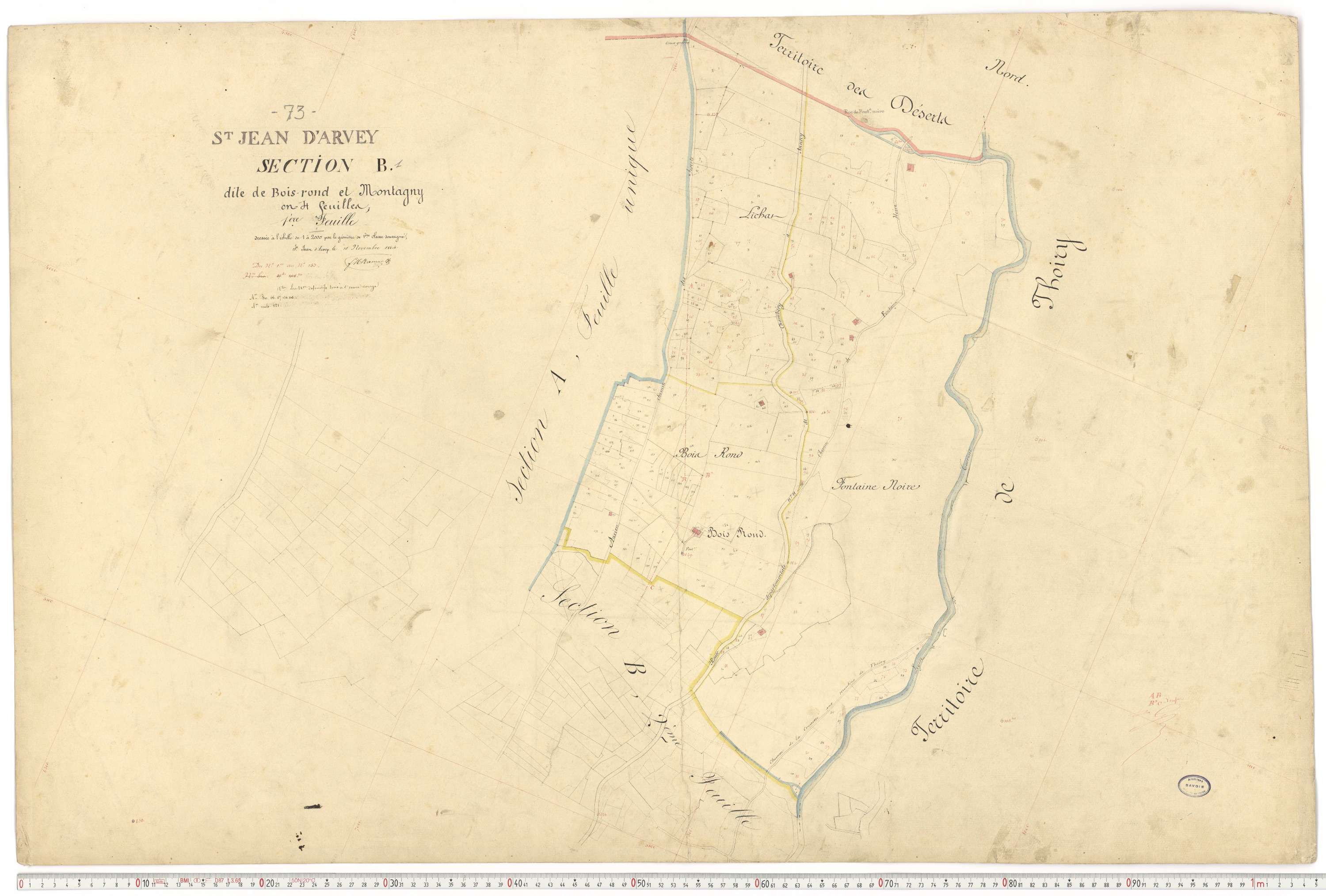 Saint-Jean-d'Arves - Cadastre français (1864).