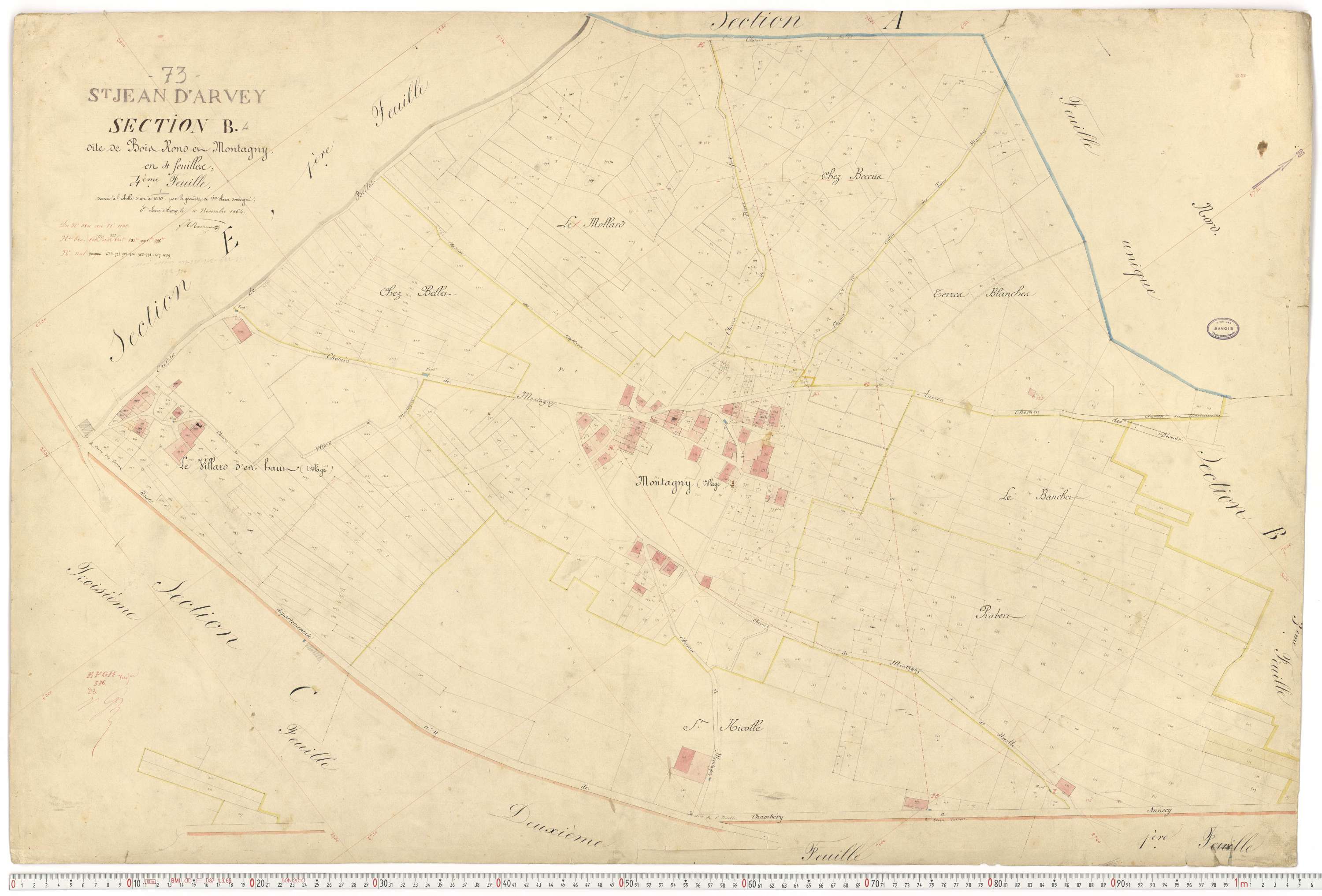 Saint-Jean-d'Arves - Cadastre français (1864).