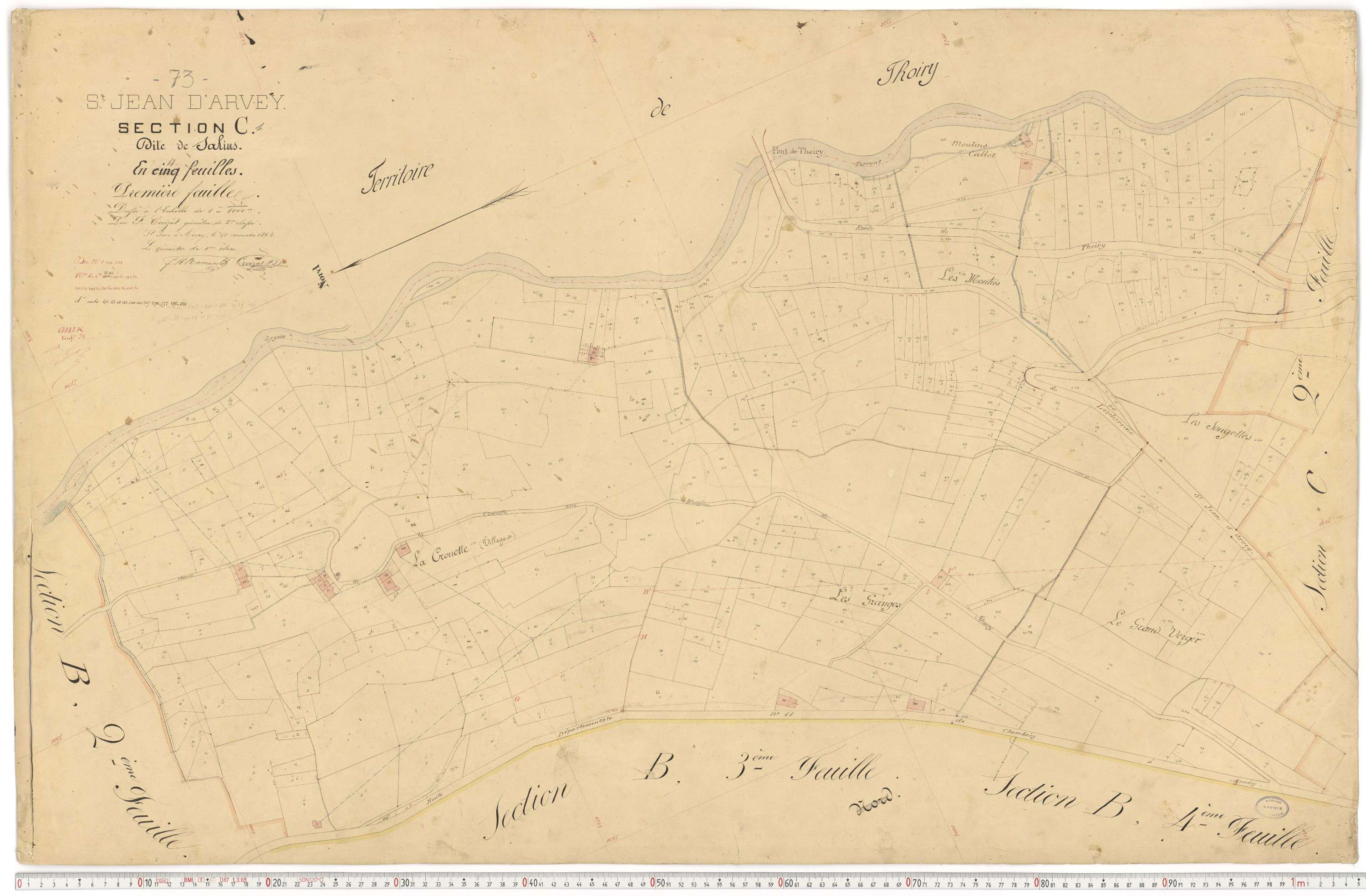 Saint-Jean-d'Arves - Cadastre français (1864).