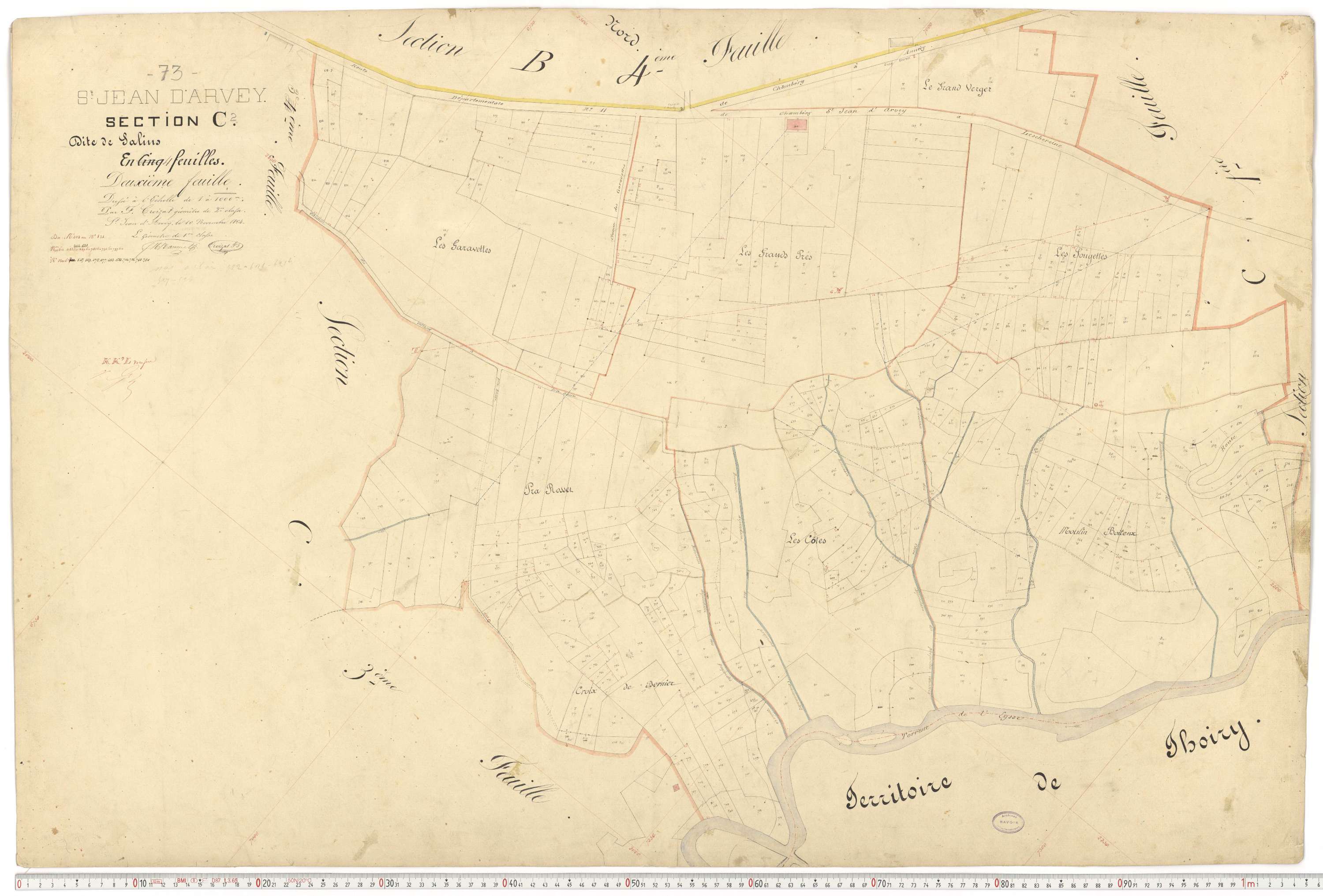 Saint-Jean-d'Arves - Cadastre français (1864).