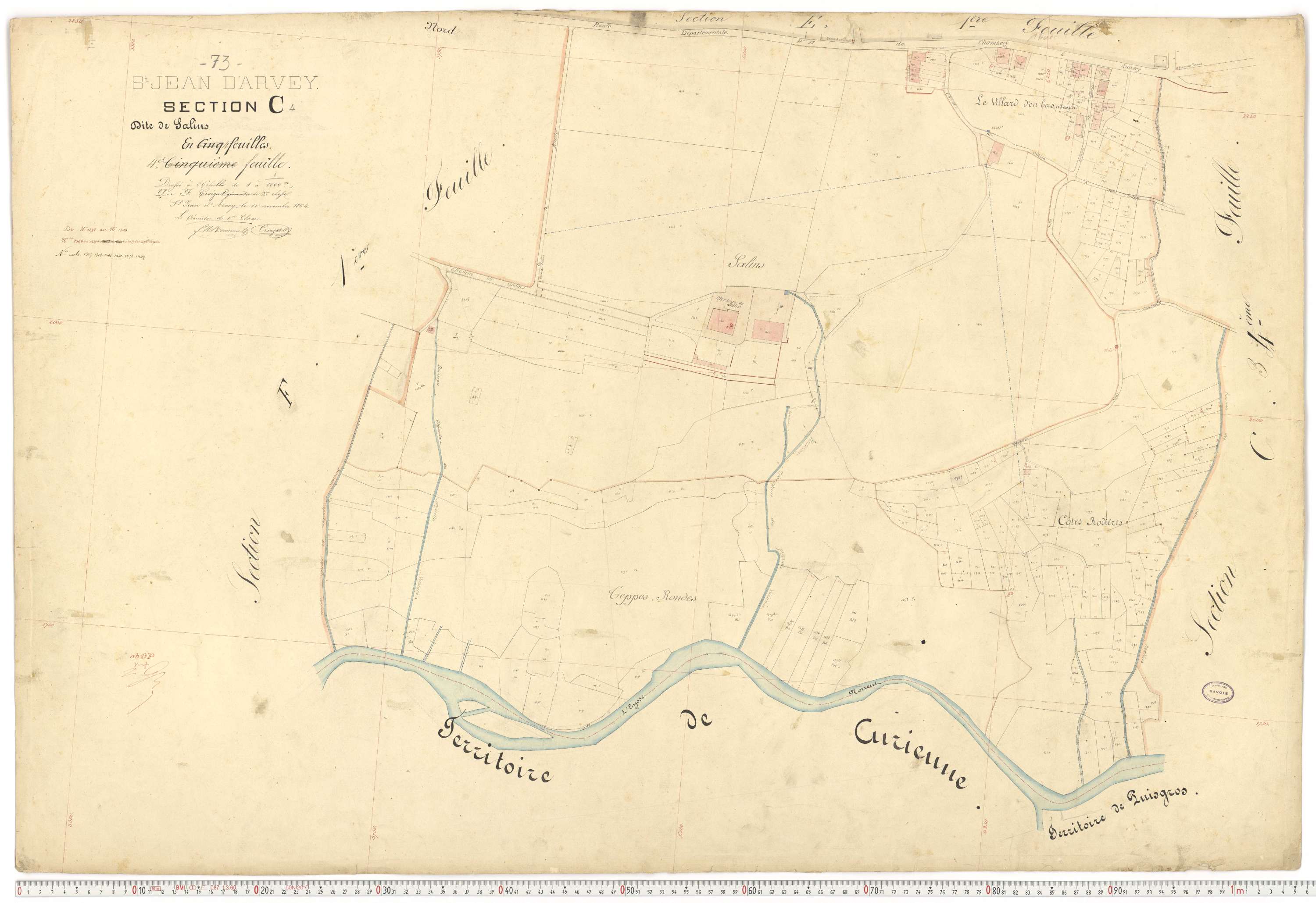 Saint-Jean-d'Arves - Cadastre français (1864).