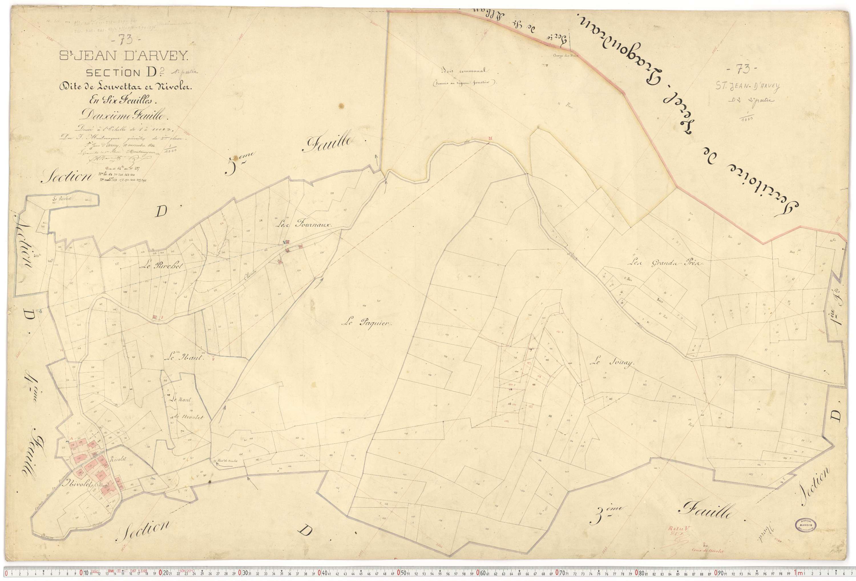Saint-Jean-d'Arves - Cadastre français (1864).