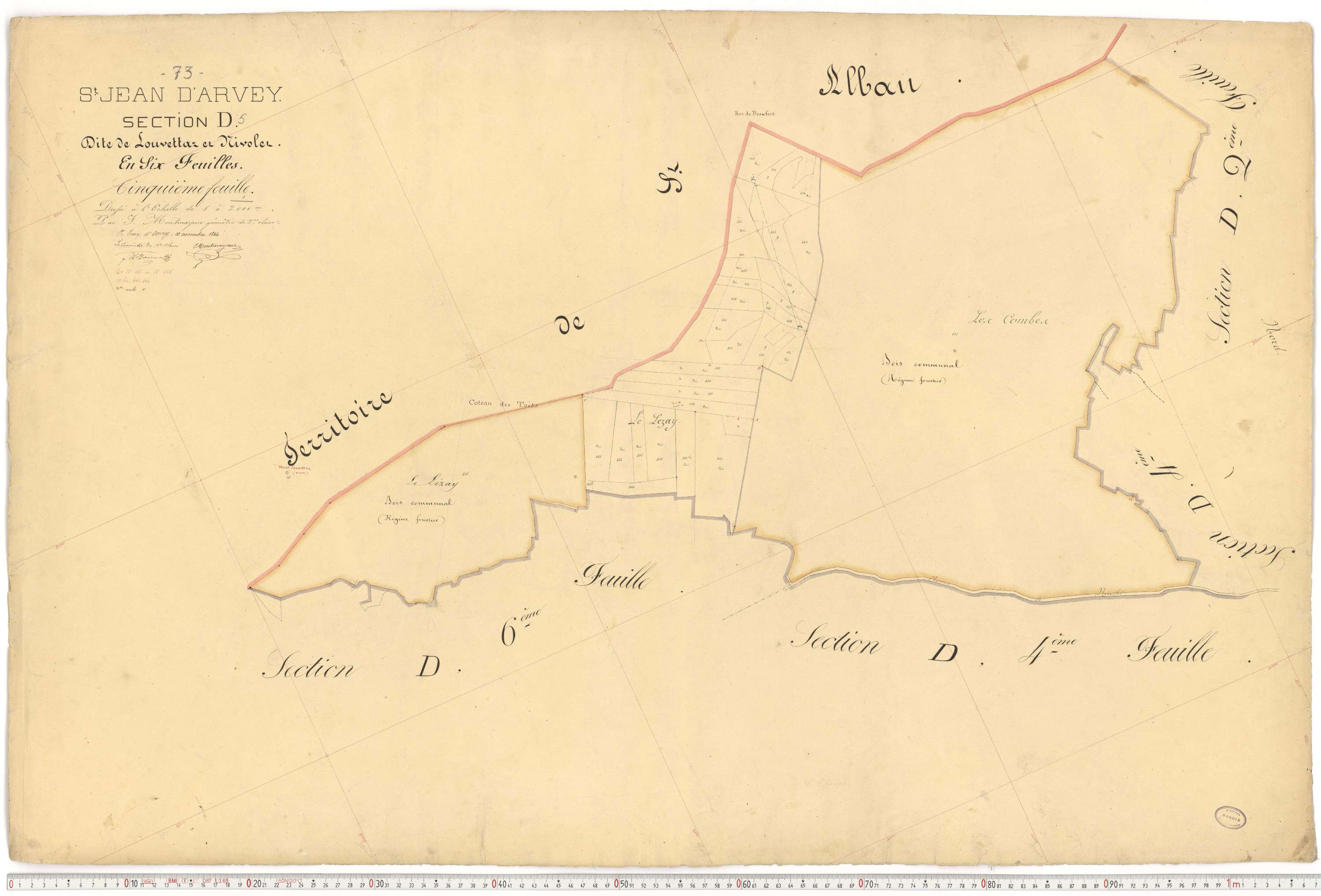 Saint-Jean-d'Arves - Cadastre français (1864).