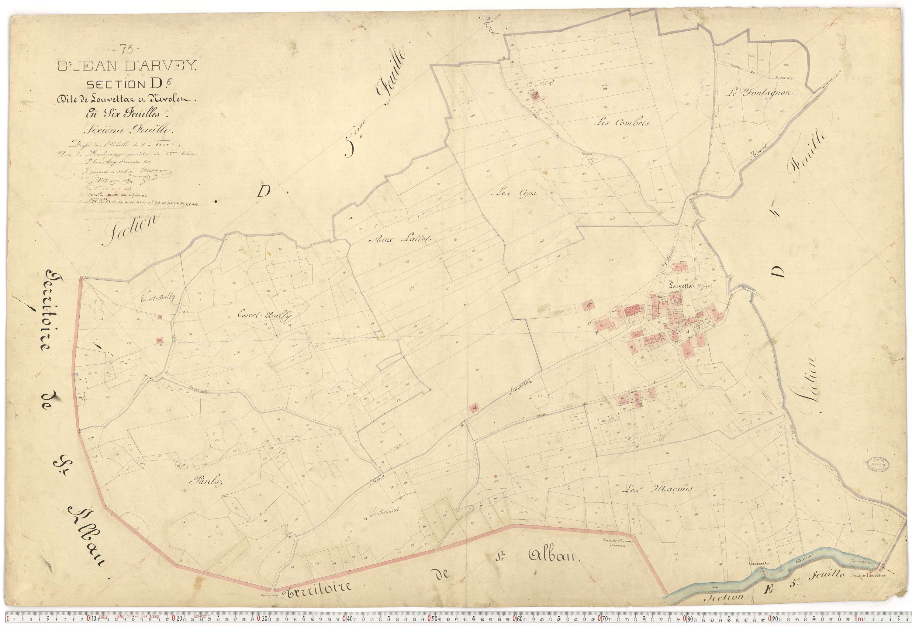 Saint-Jean-d'Arves - Cadastre français (1864).