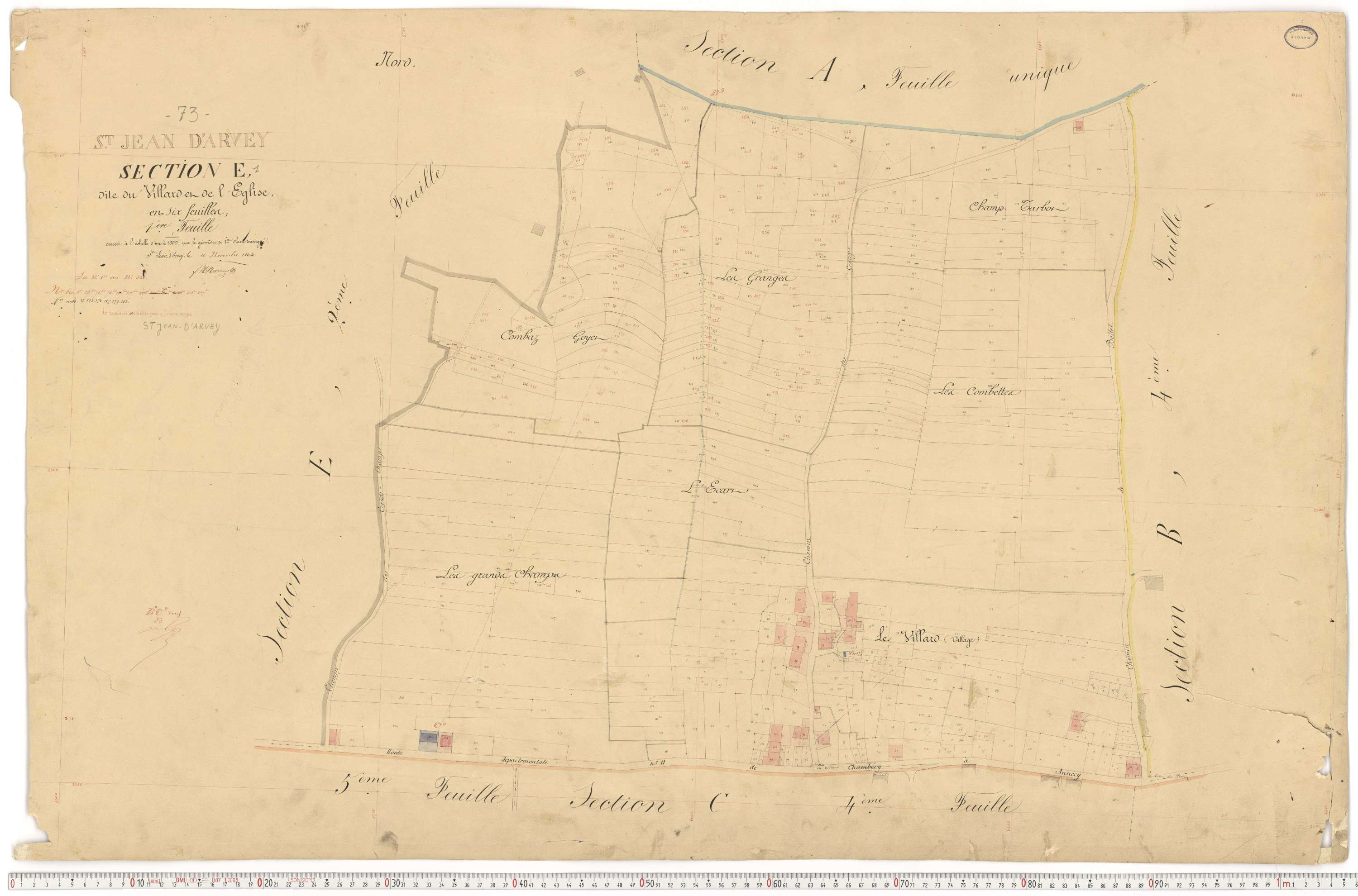 Saint-Jean-d'Arves - Cadastre français (1864).