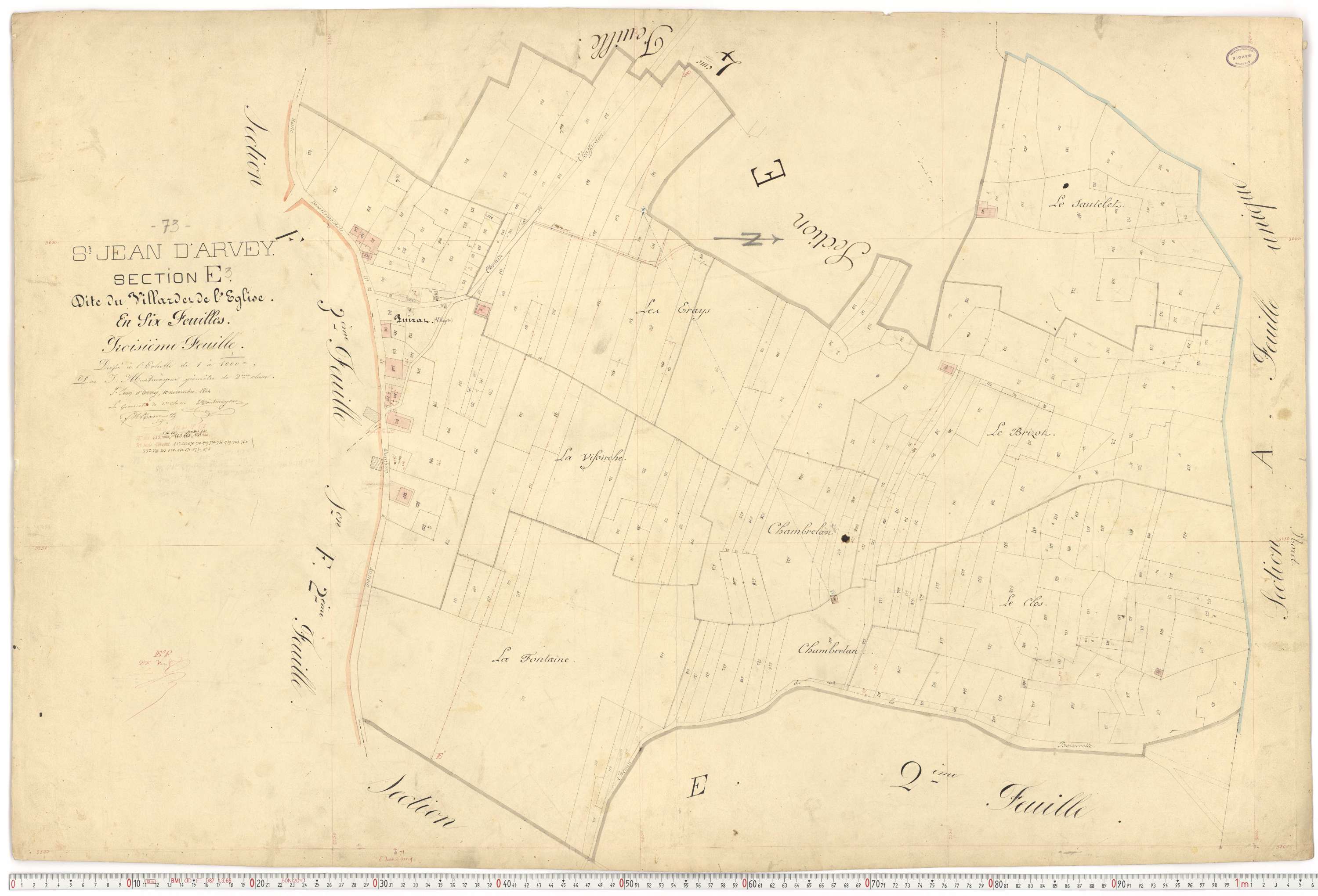 Saint-Jean-d'Arves - Cadastre français (1864).