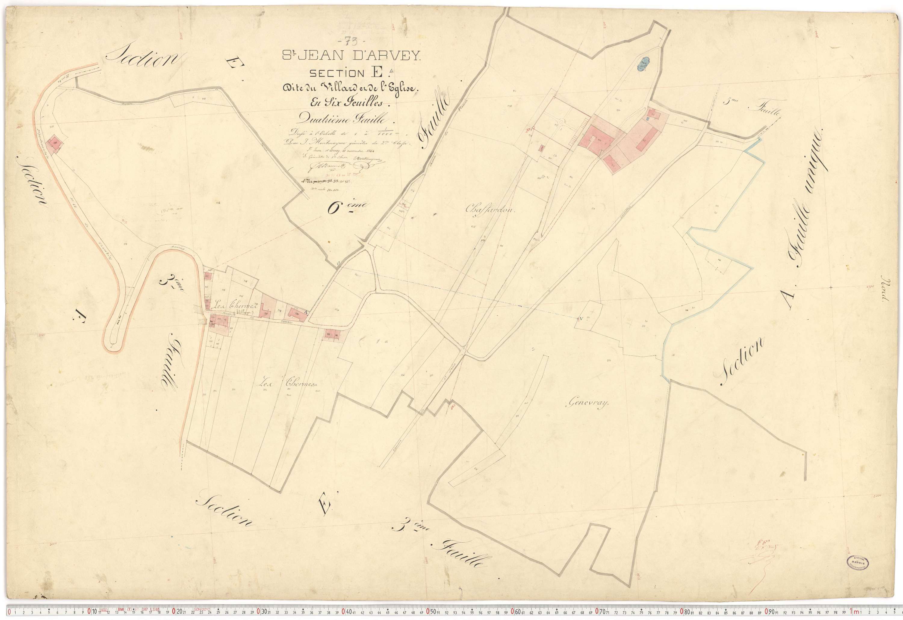 Saint-Jean-d'Arves - Cadastre français (1864).