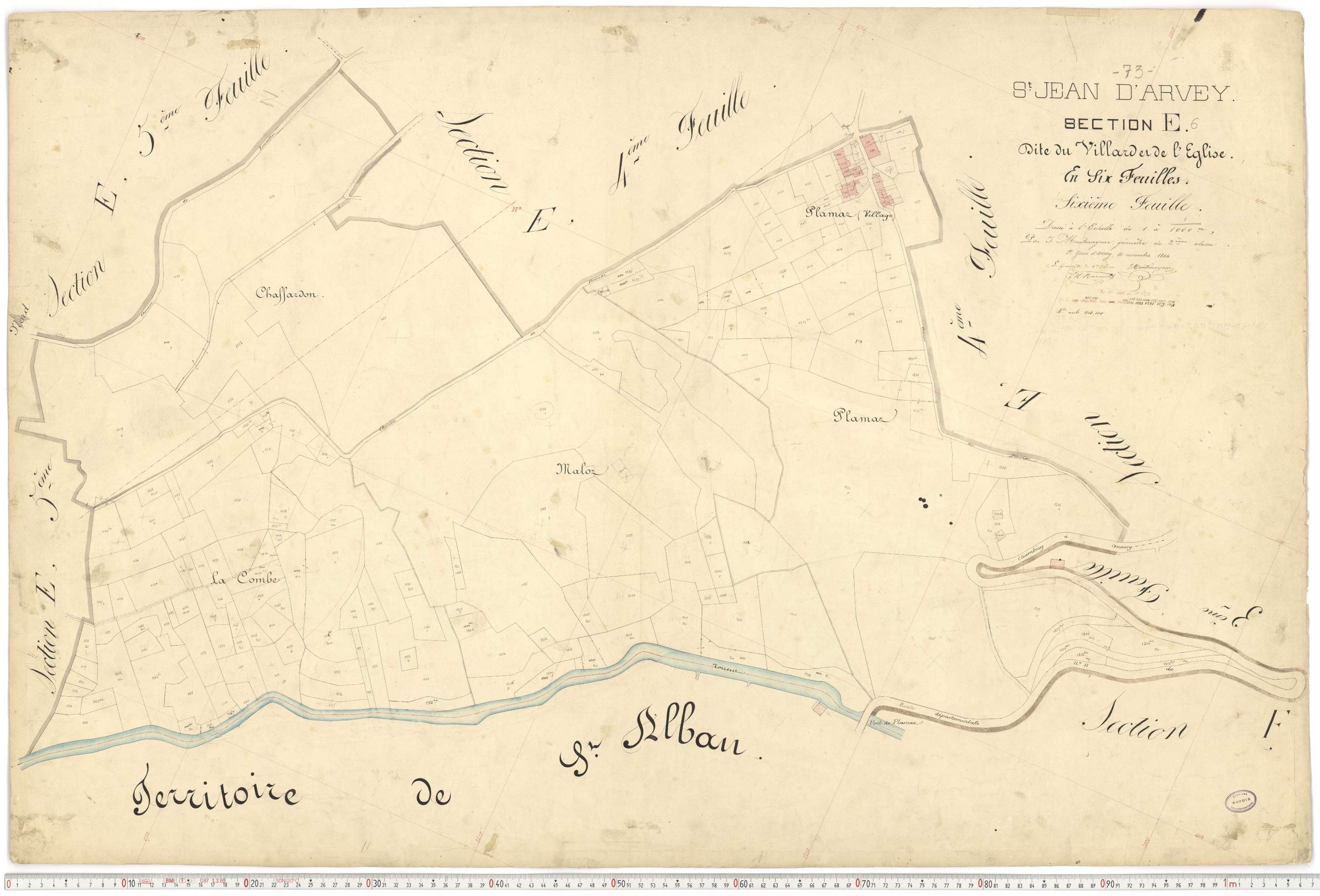 Saint-Jean-d'Arves - Cadastre français (1864).