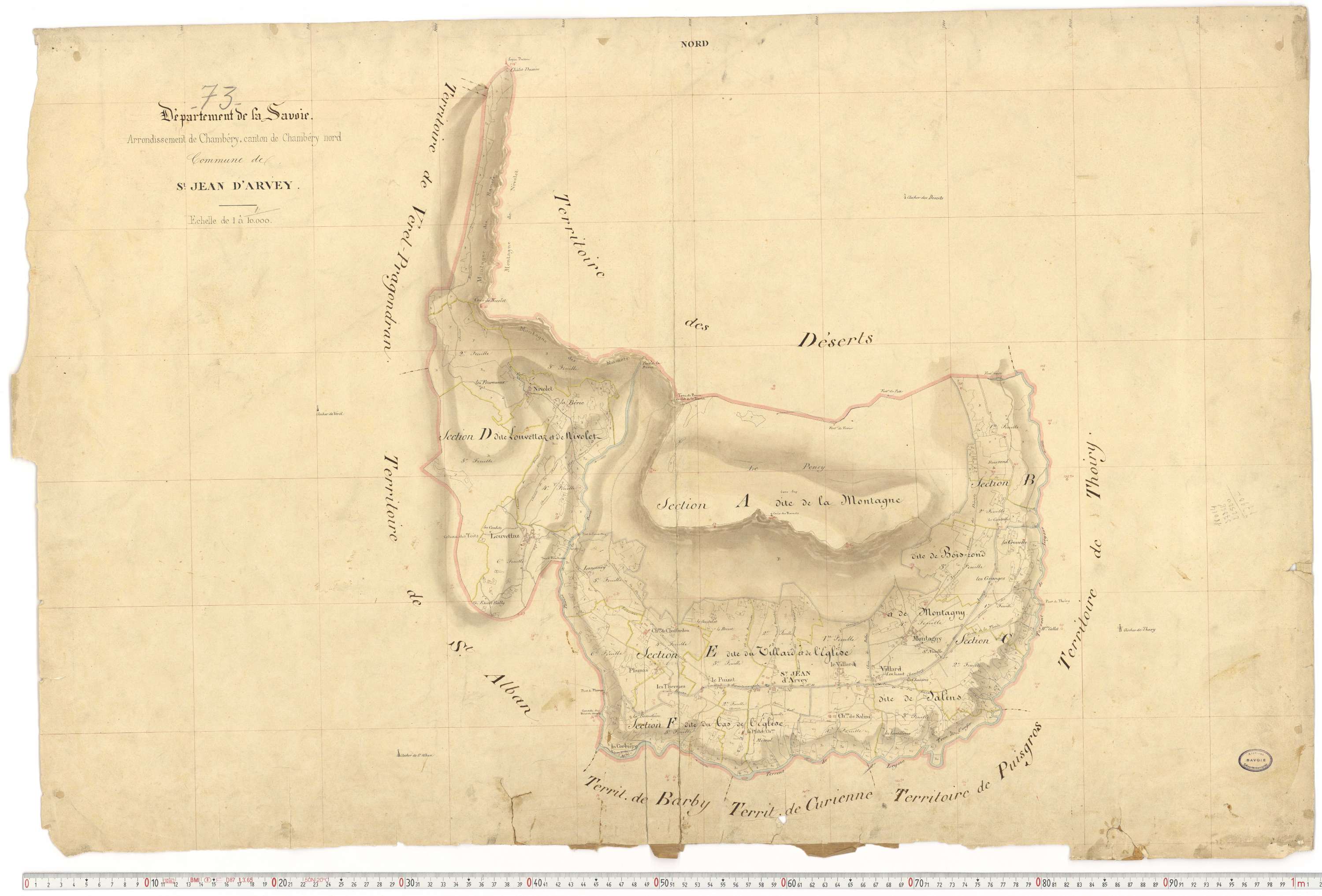 Saint-Jean-d'Arves - Cadastre français (1864).