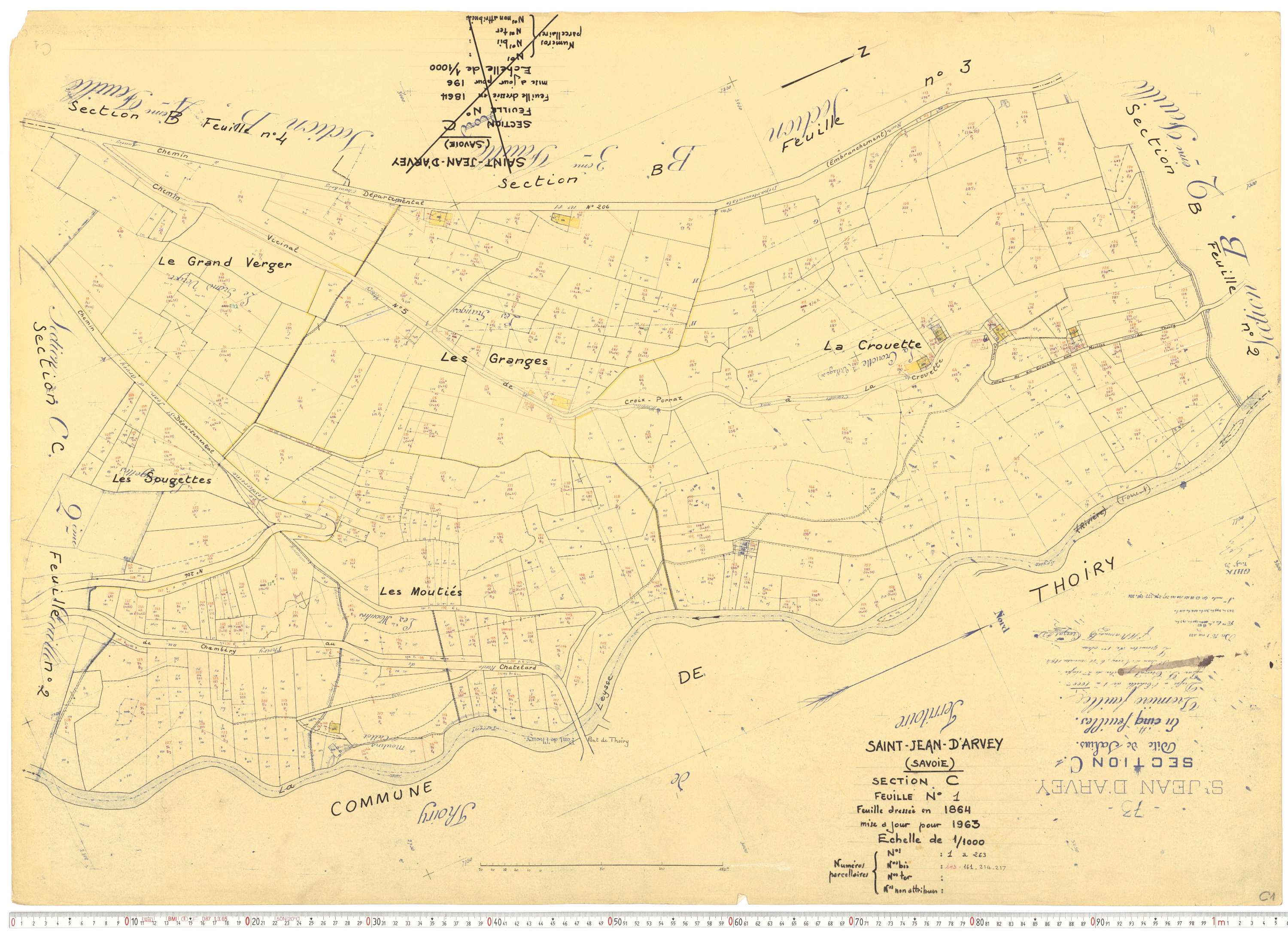 Saint-Jean-d'Arves - Cadastre rénové, version de travail (1963).