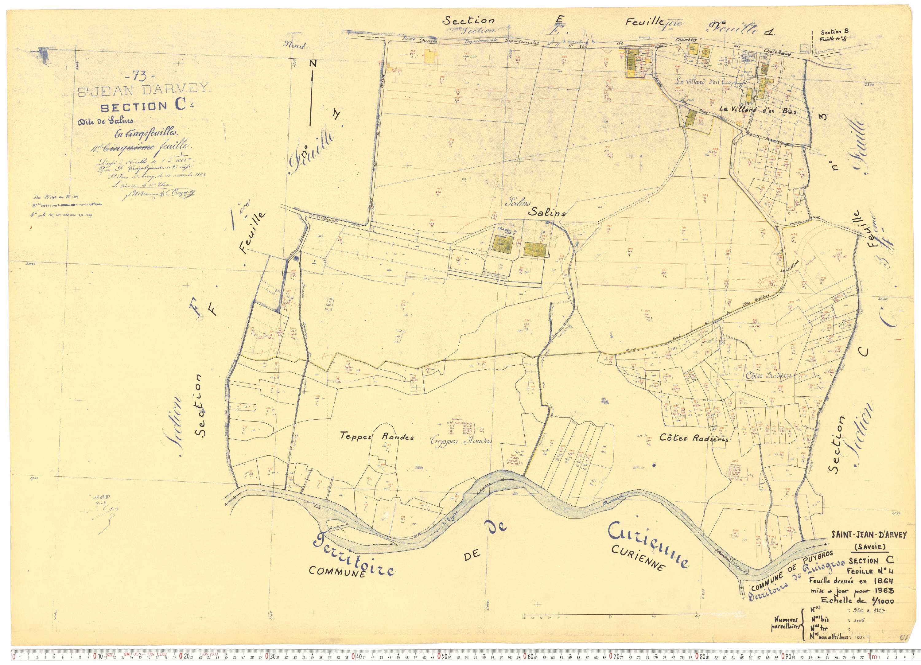 Saint-Jean-d'Arves - Cadastre rénové, version de travail (1963).