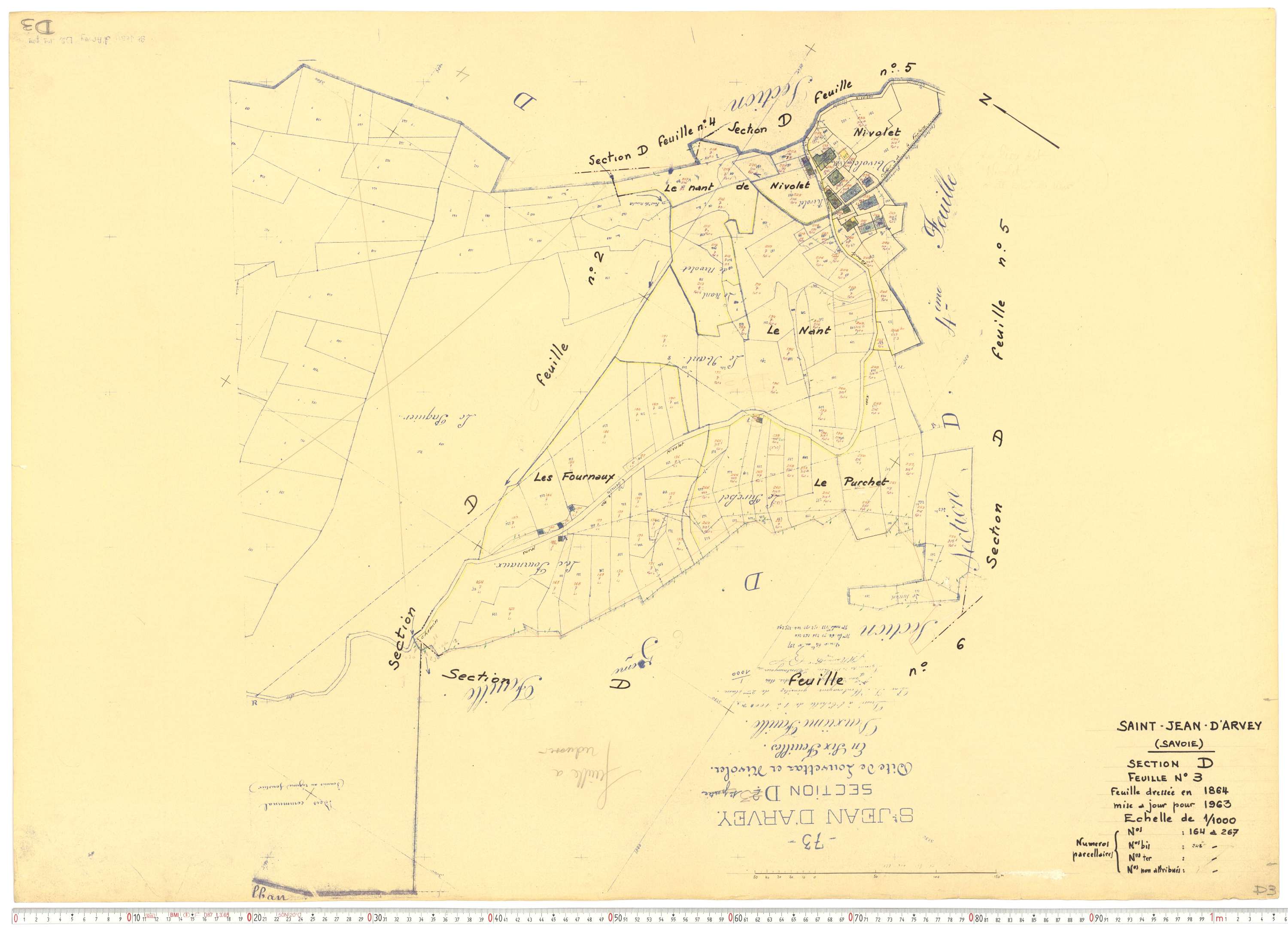 Saint-Jean-d'Arves - Cadastre rénové, version de travail (1963).