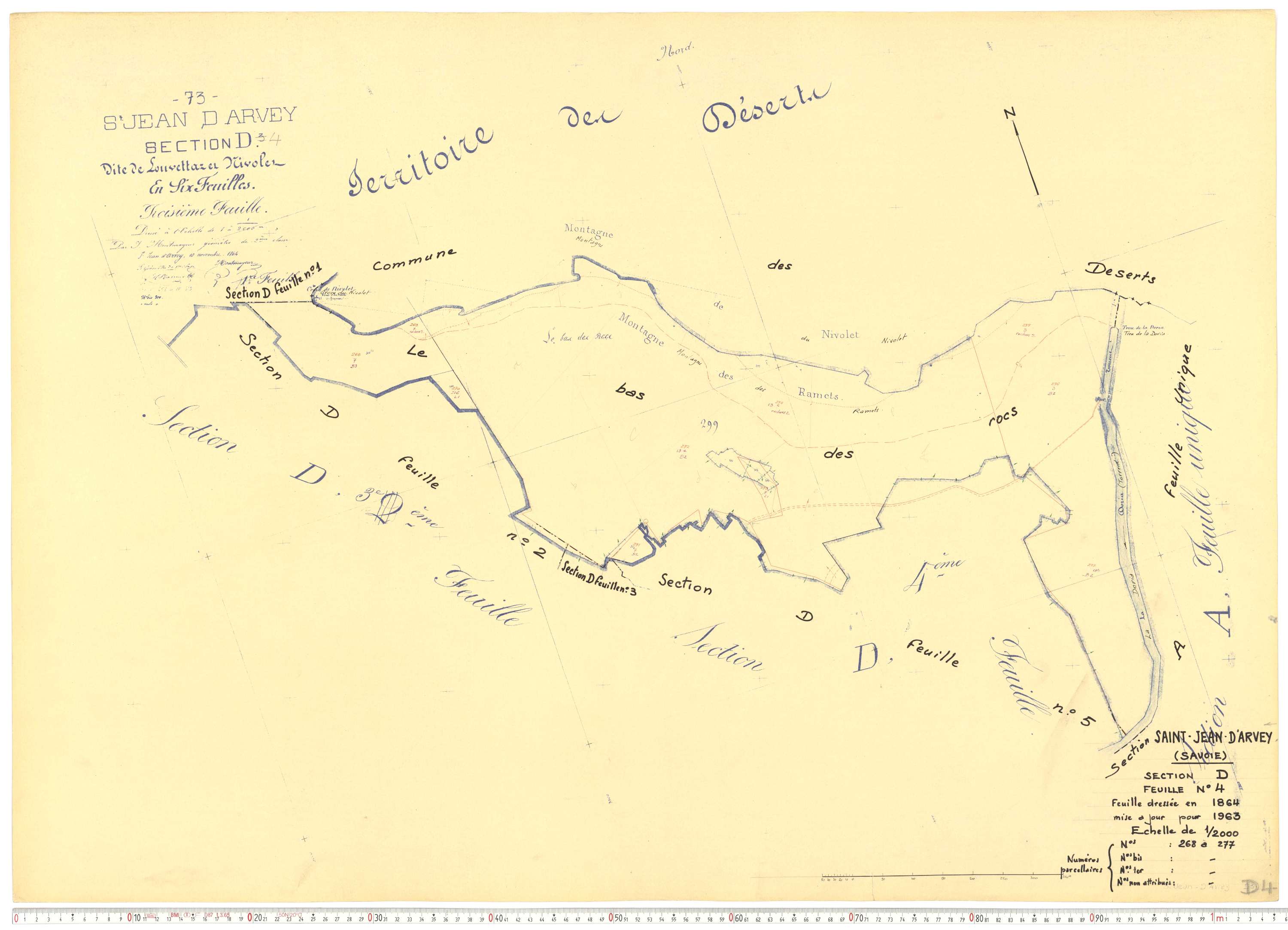 Saint-Jean-d'Arves - Cadastre rénové, version de travail (1963).