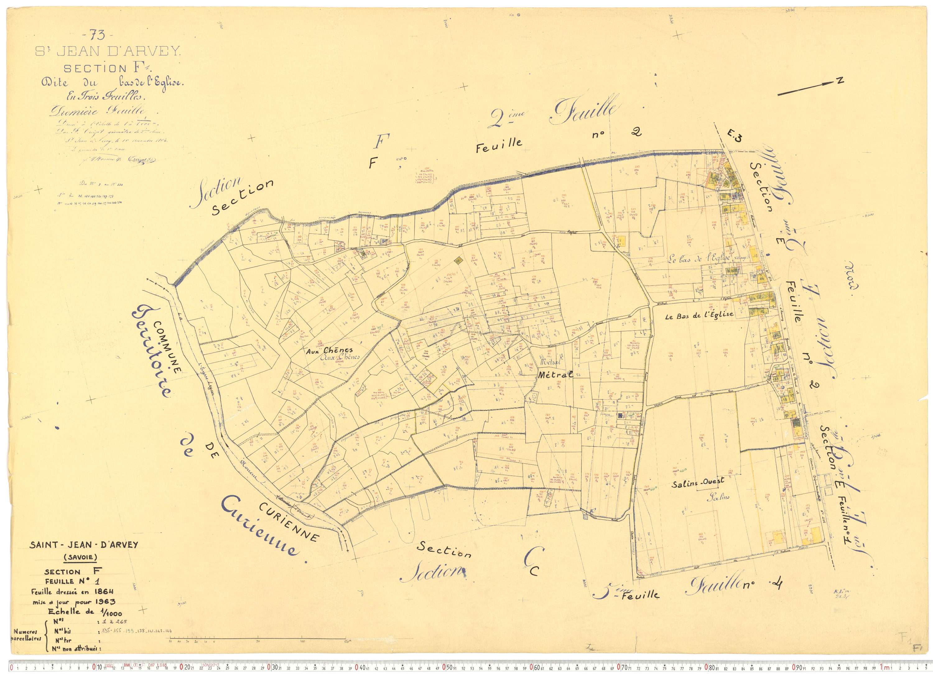 Saint-Jean-d'Arves - Cadastre rénové, version de travail (1963).
