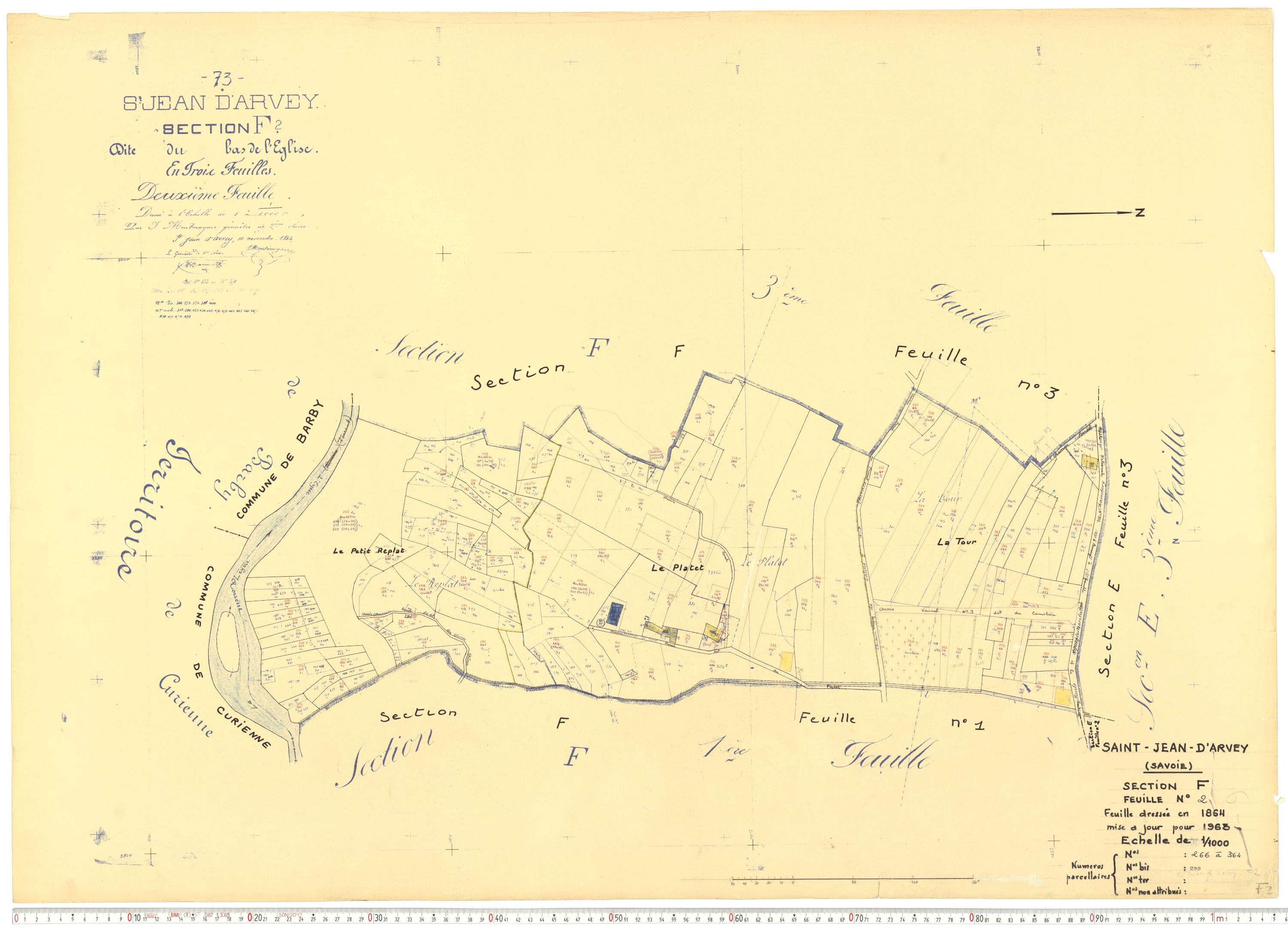 Saint-Jean-d'Arves - Cadastre rénové, version de travail (1963).