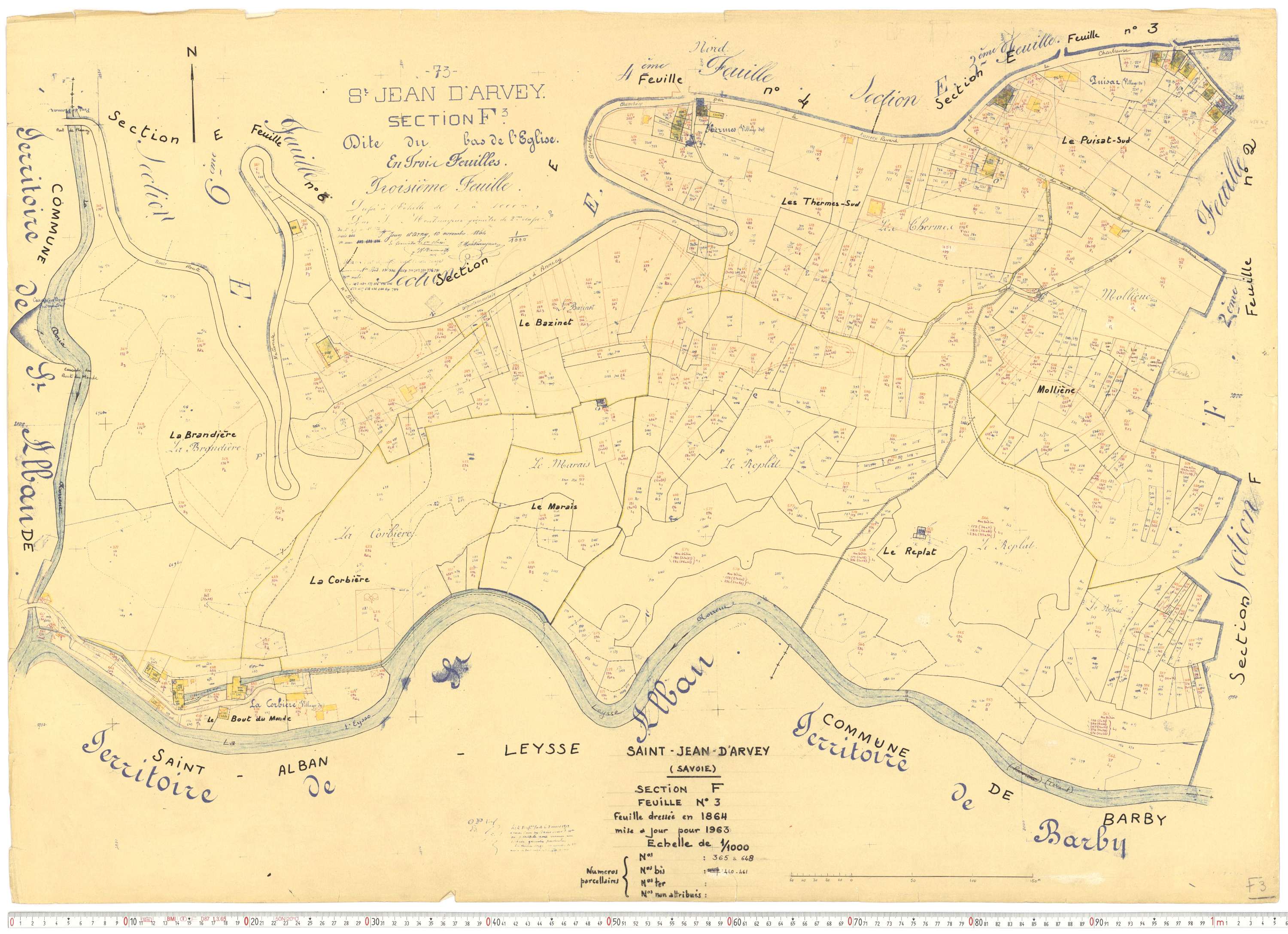Saint-Jean-d'Arves - Cadastre rénové, version de travail (1963).