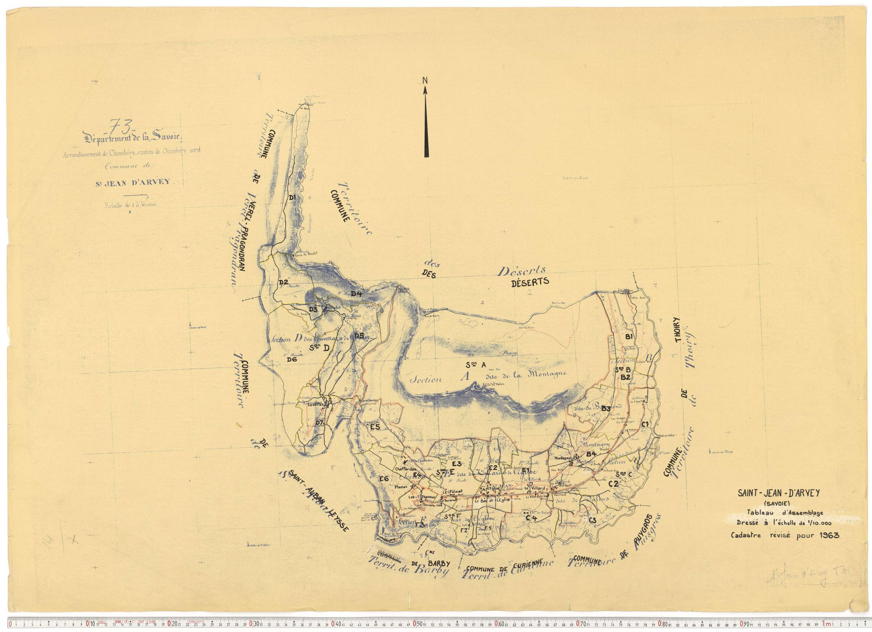 Saint-Jean-d'Arves - Cadastre rénové, version de travail (1963).