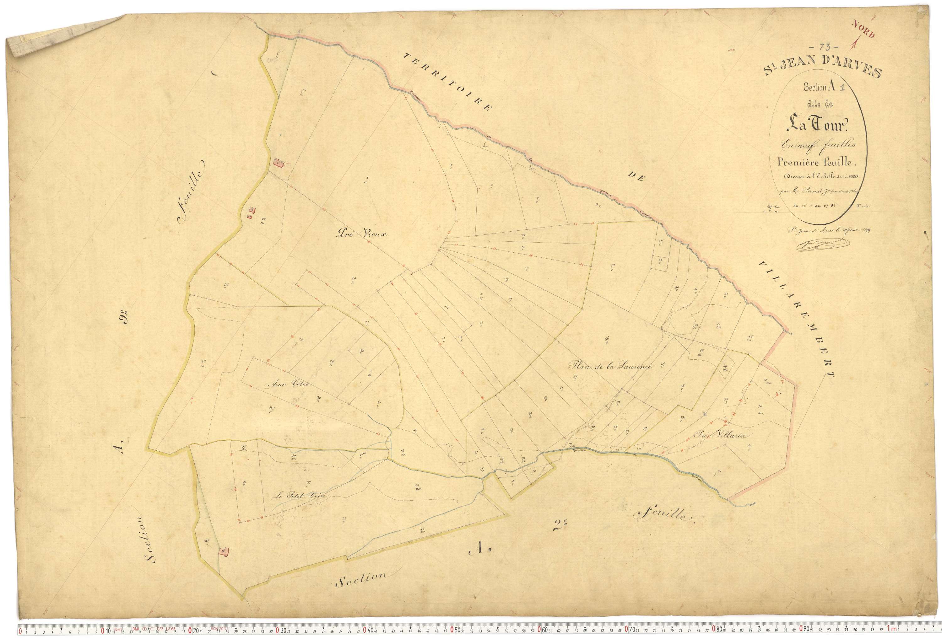Saint-Jean-d'Arves - Plans cadastraux du premier cadastre français.