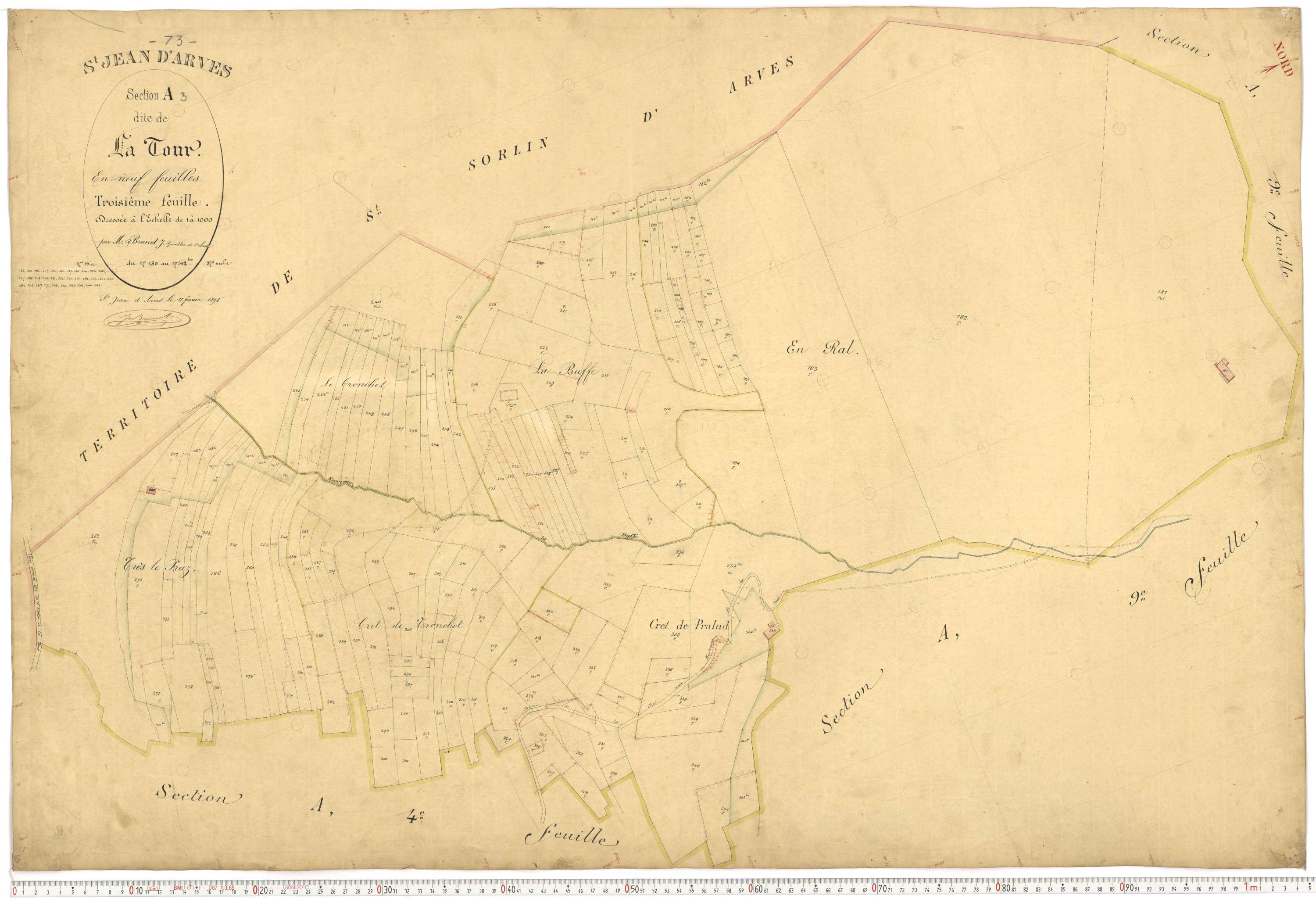 Saint-Jean-d'Arves - Plans cadastraux du premier cadastre français.