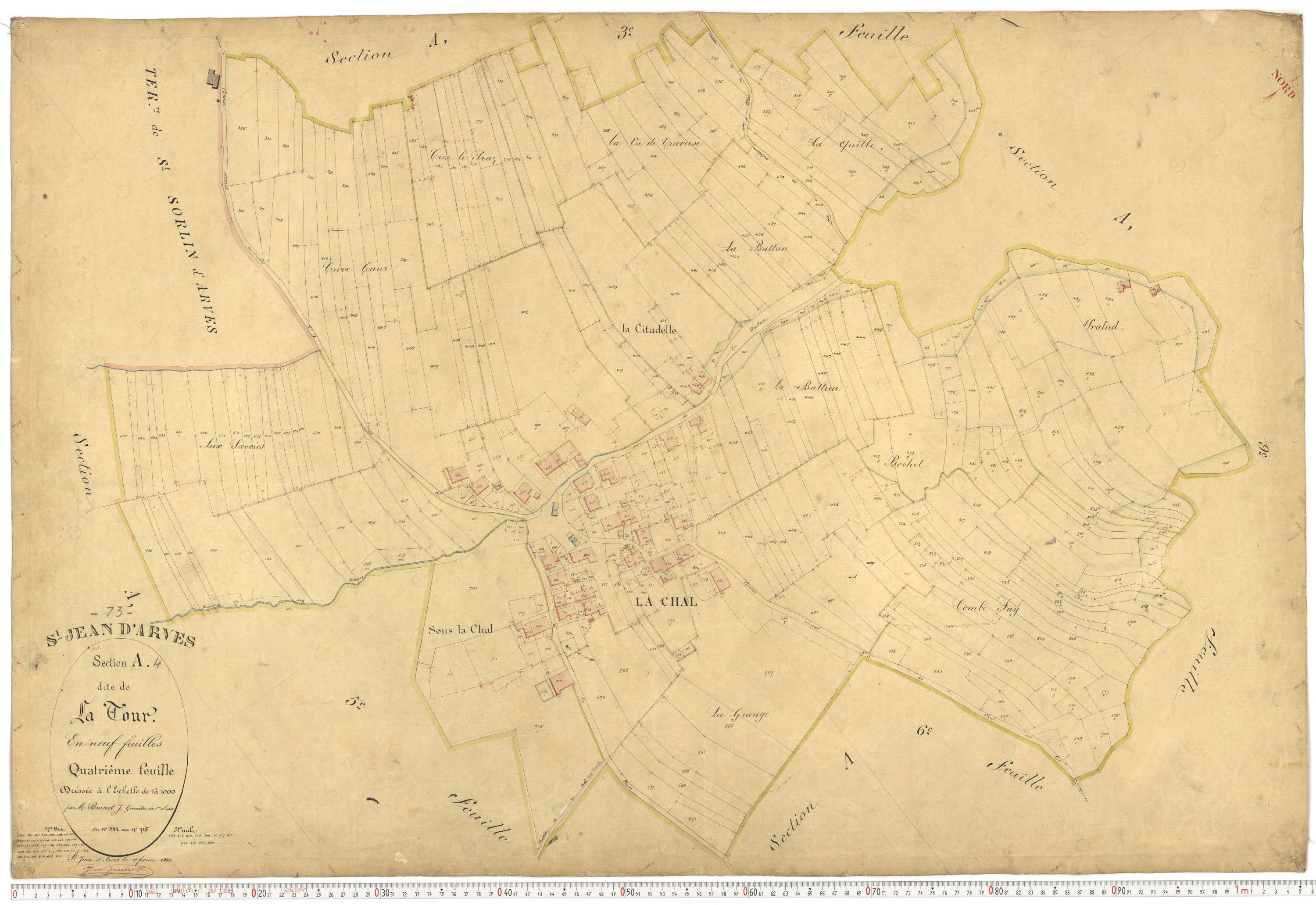 Saint-Jean-d'Arves - Plans cadastraux du premier cadastre français.