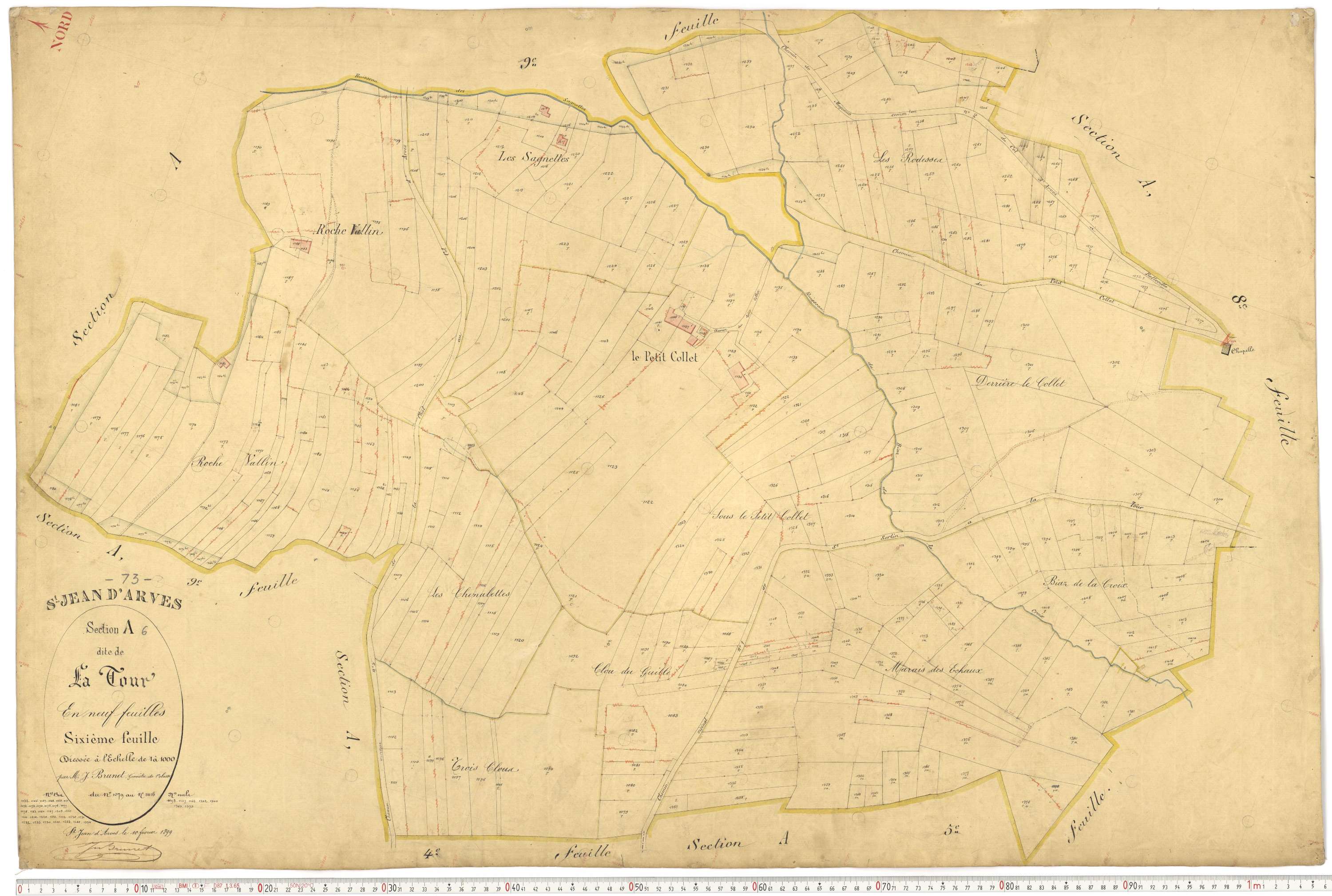 Saint-Jean-d'Arves - Plans cadastraux du premier cadastre français.
