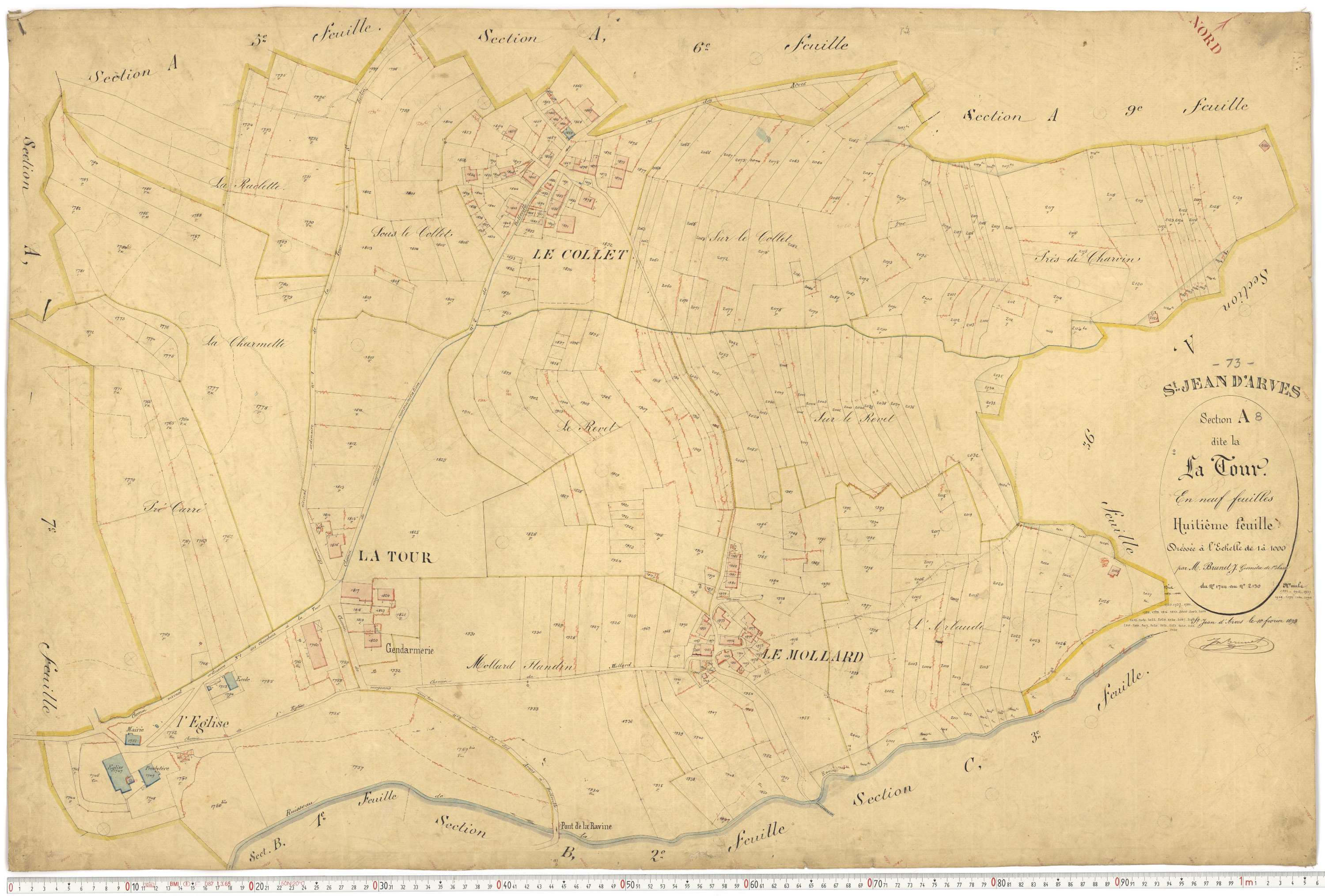 Saint-Jean-d'Arves - Plans cadastraux du premier cadastre français.