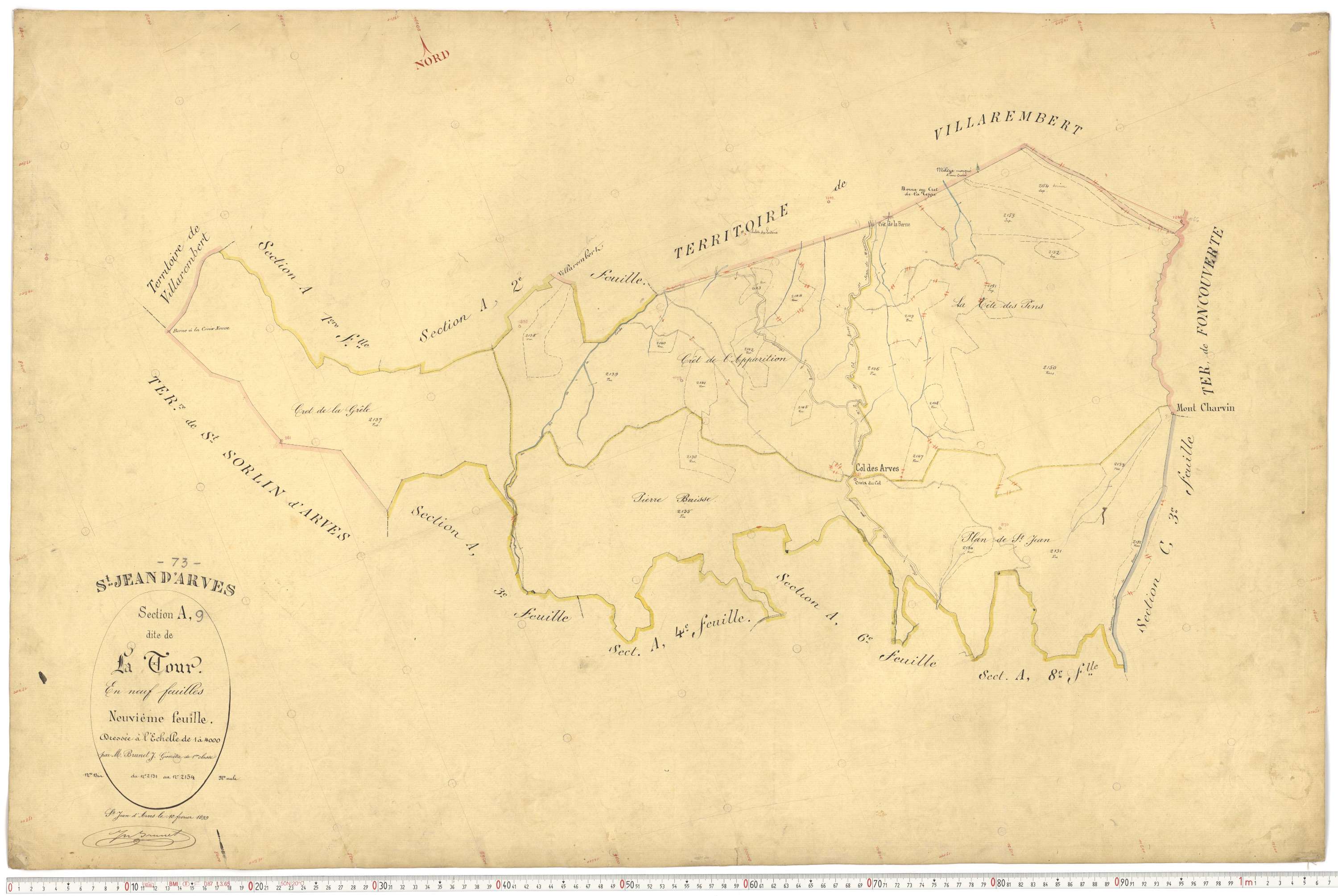 Saint-Jean-d'Arves - Plans cadastraux du premier cadastre français.