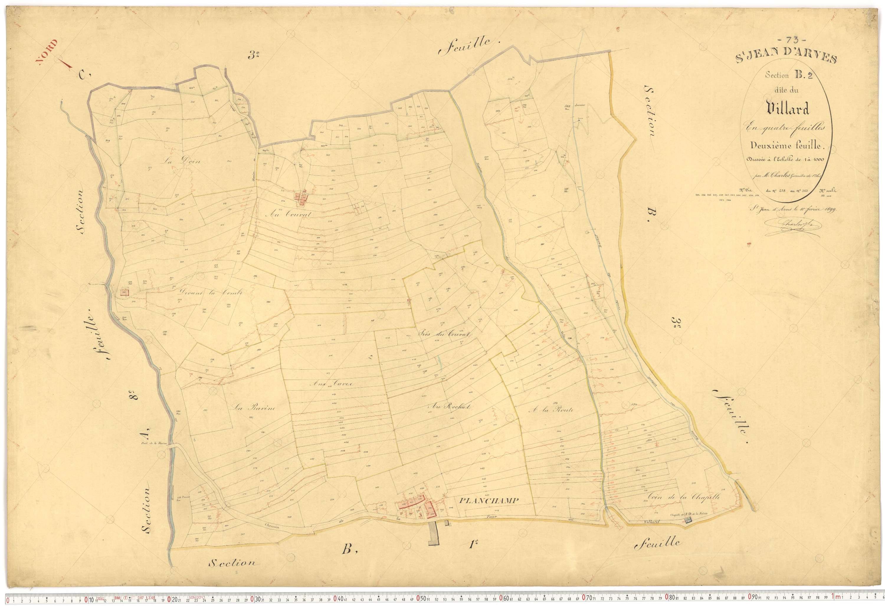 Saint-Jean-d'Arves - Plans cadastraux du premier cadastre français.