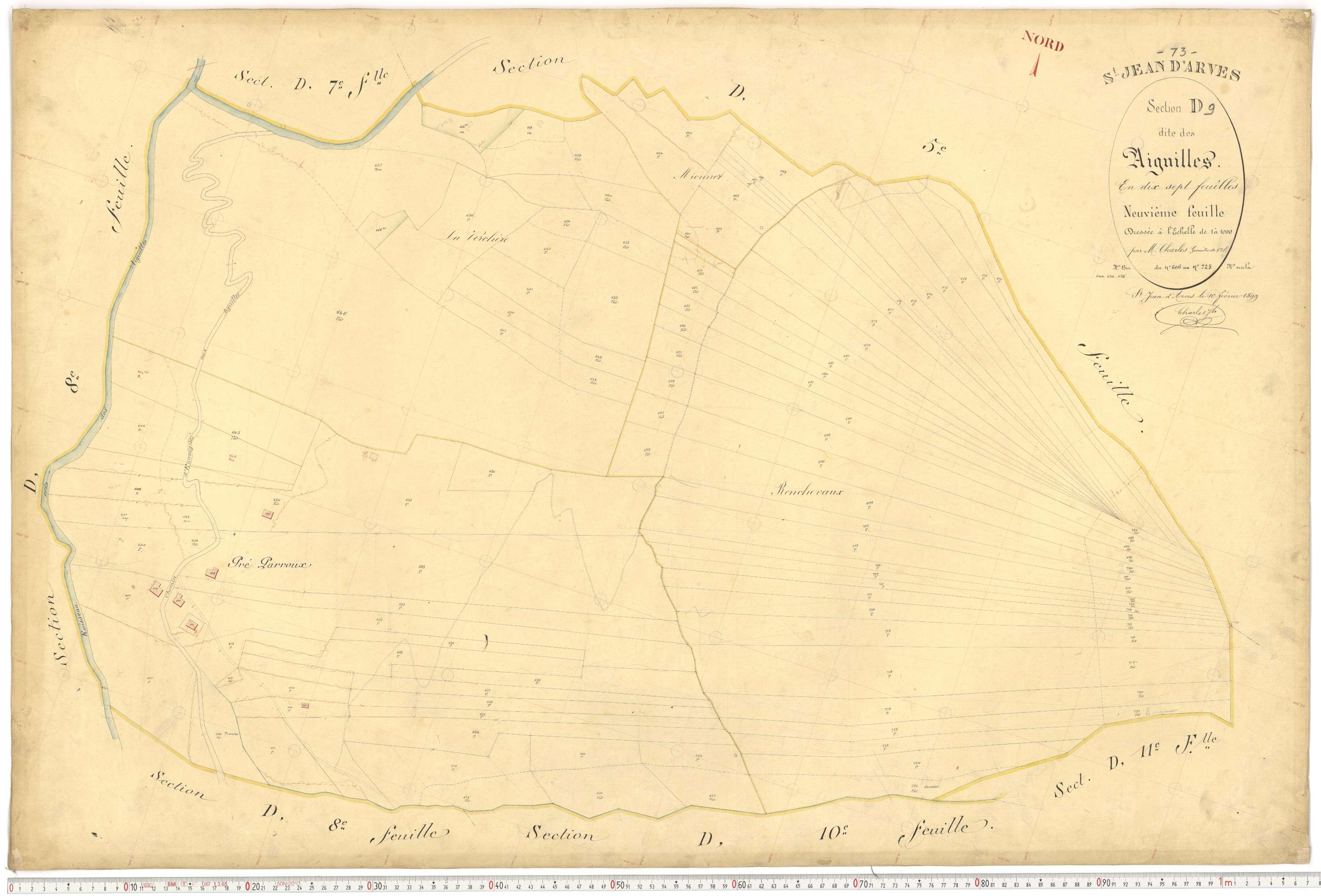 Saint-Jean-d'Arves - Plans cadastraux du premier cadastre français.