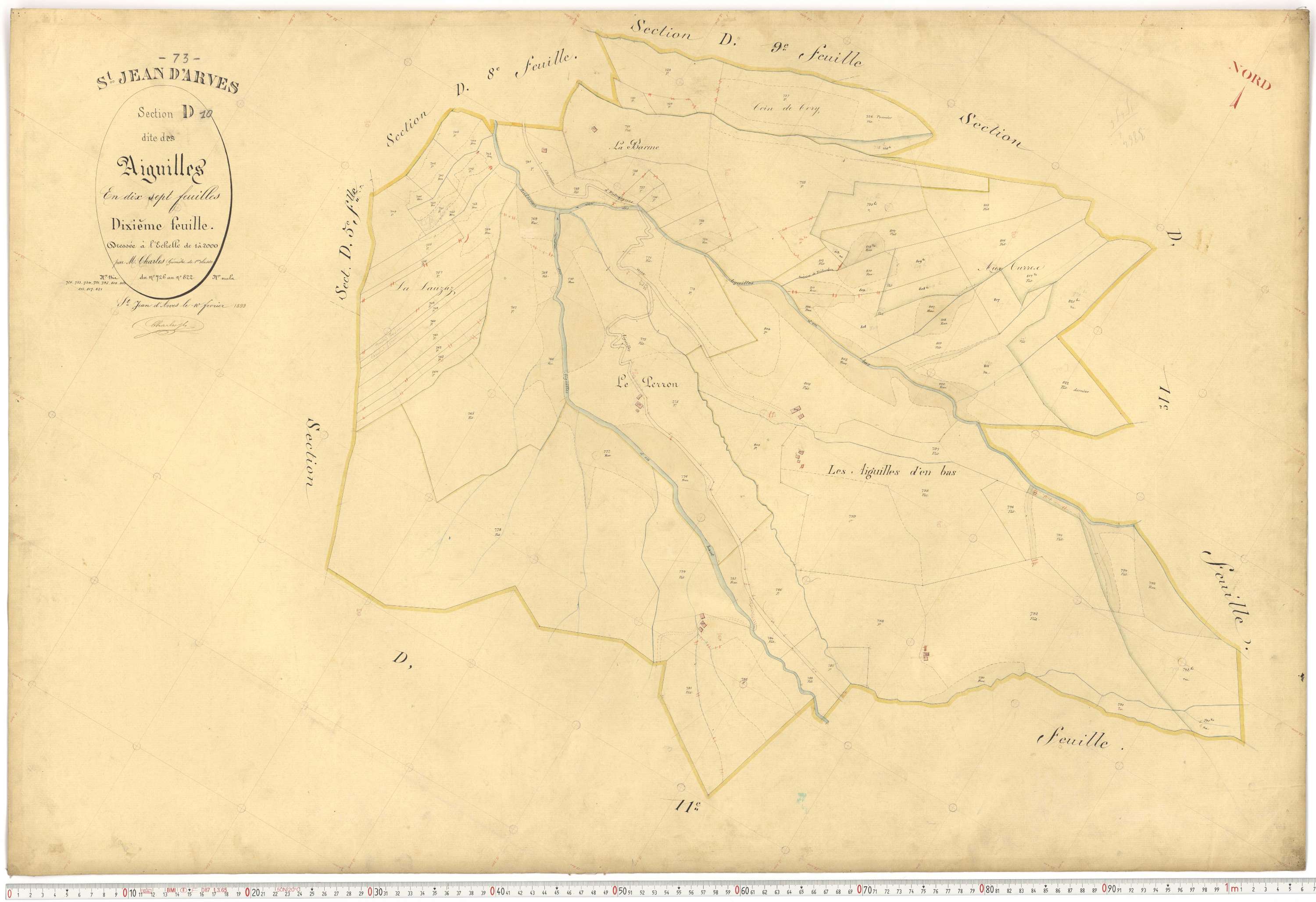 Saint-Jean-d'Arves - Plans cadastraux du premier cadastre français.