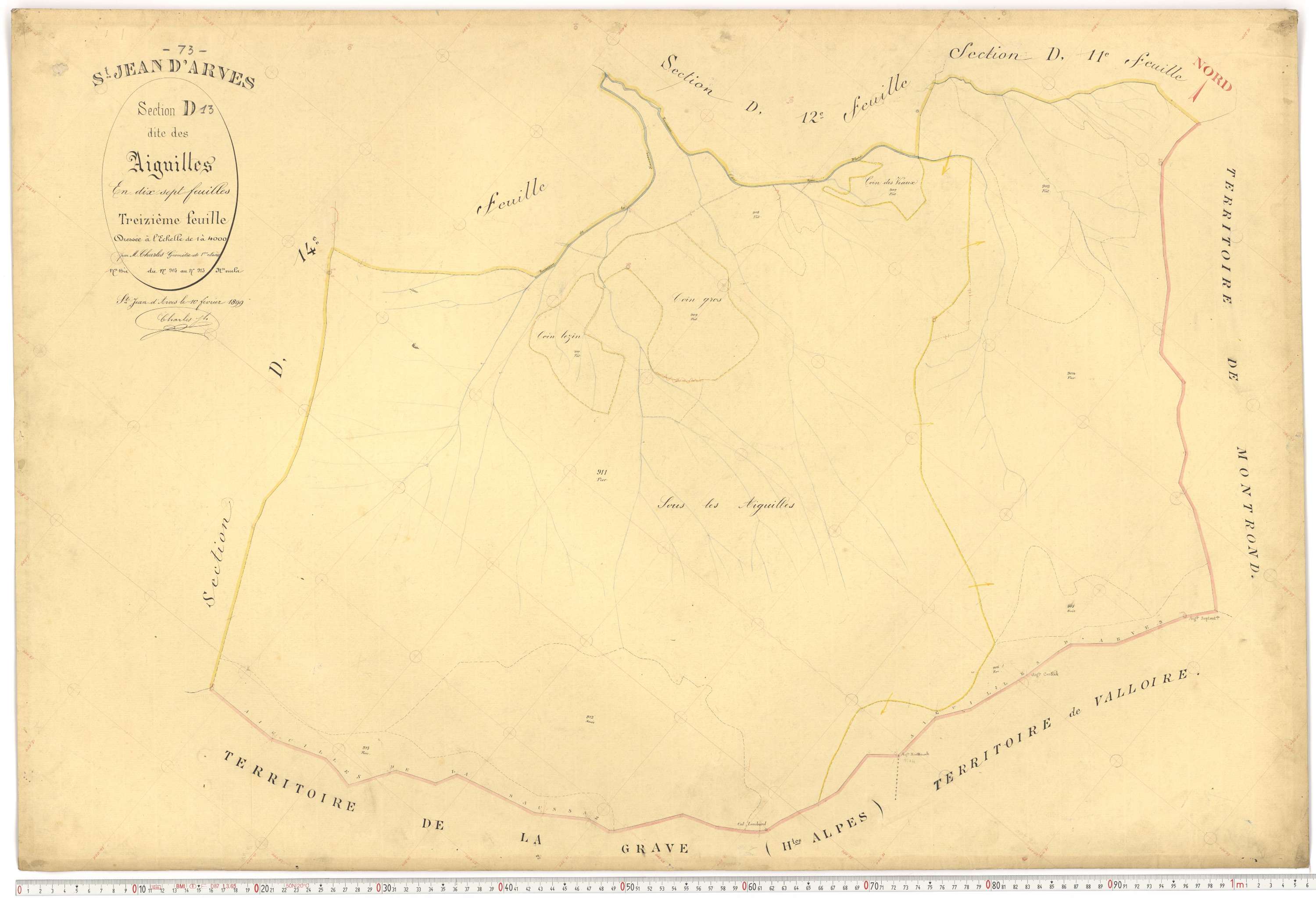 Saint-Jean-d'Arves - Plans cadastraux du premier cadastre français.