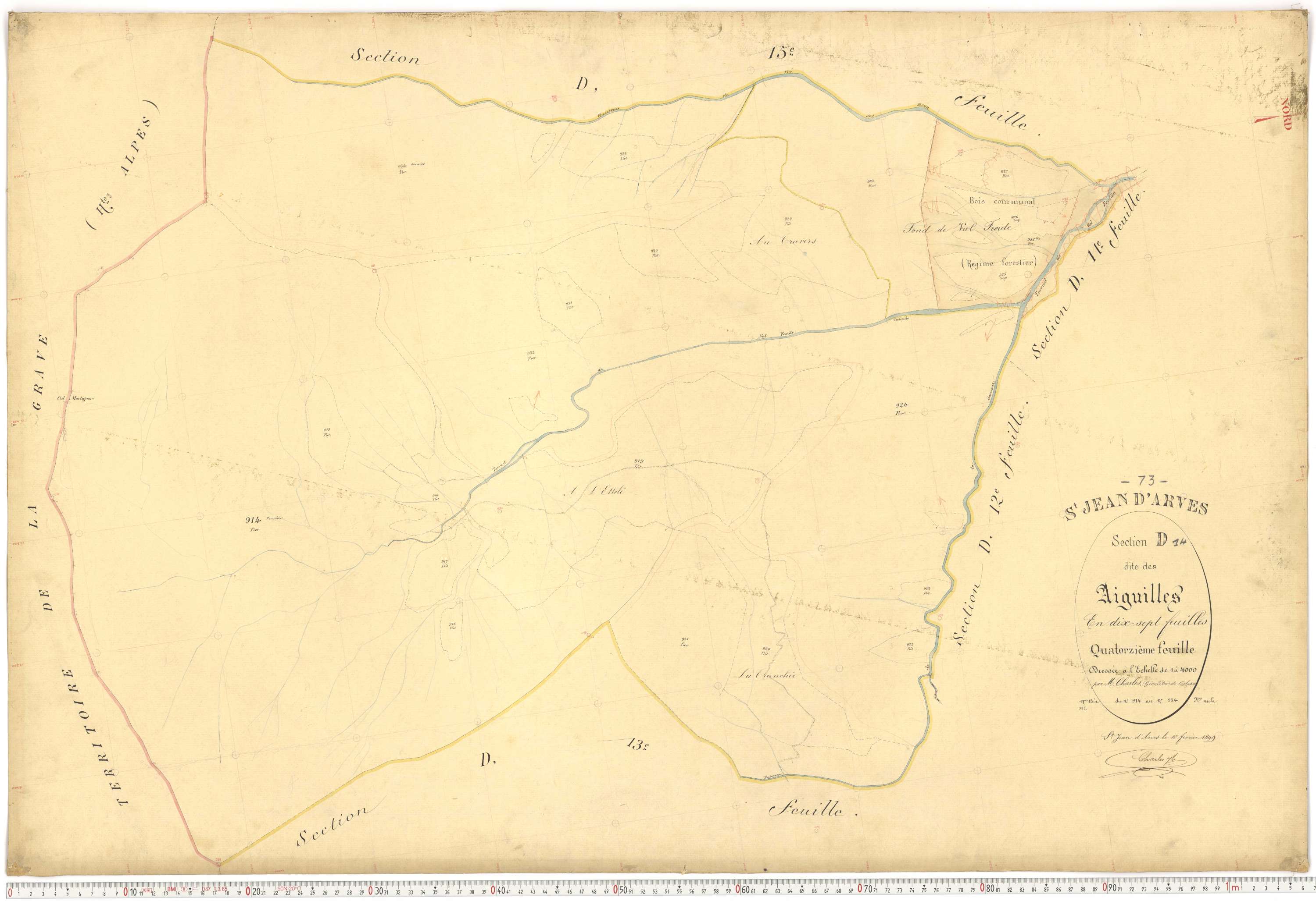 Saint-Jean-d'Arves - Plans cadastraux du premier cadastre français.