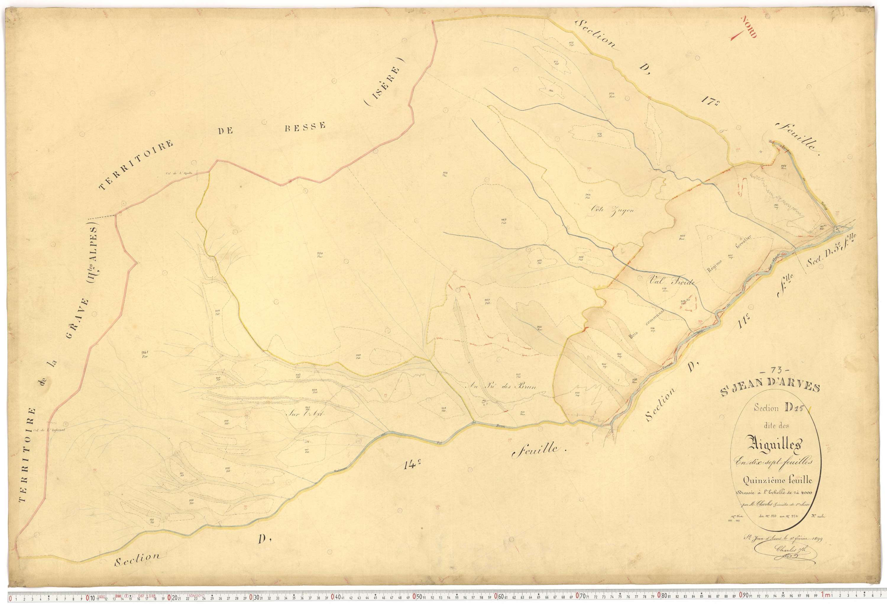Saint-Jean-d'Arves - Plans cadastraux du premier cadastre français.