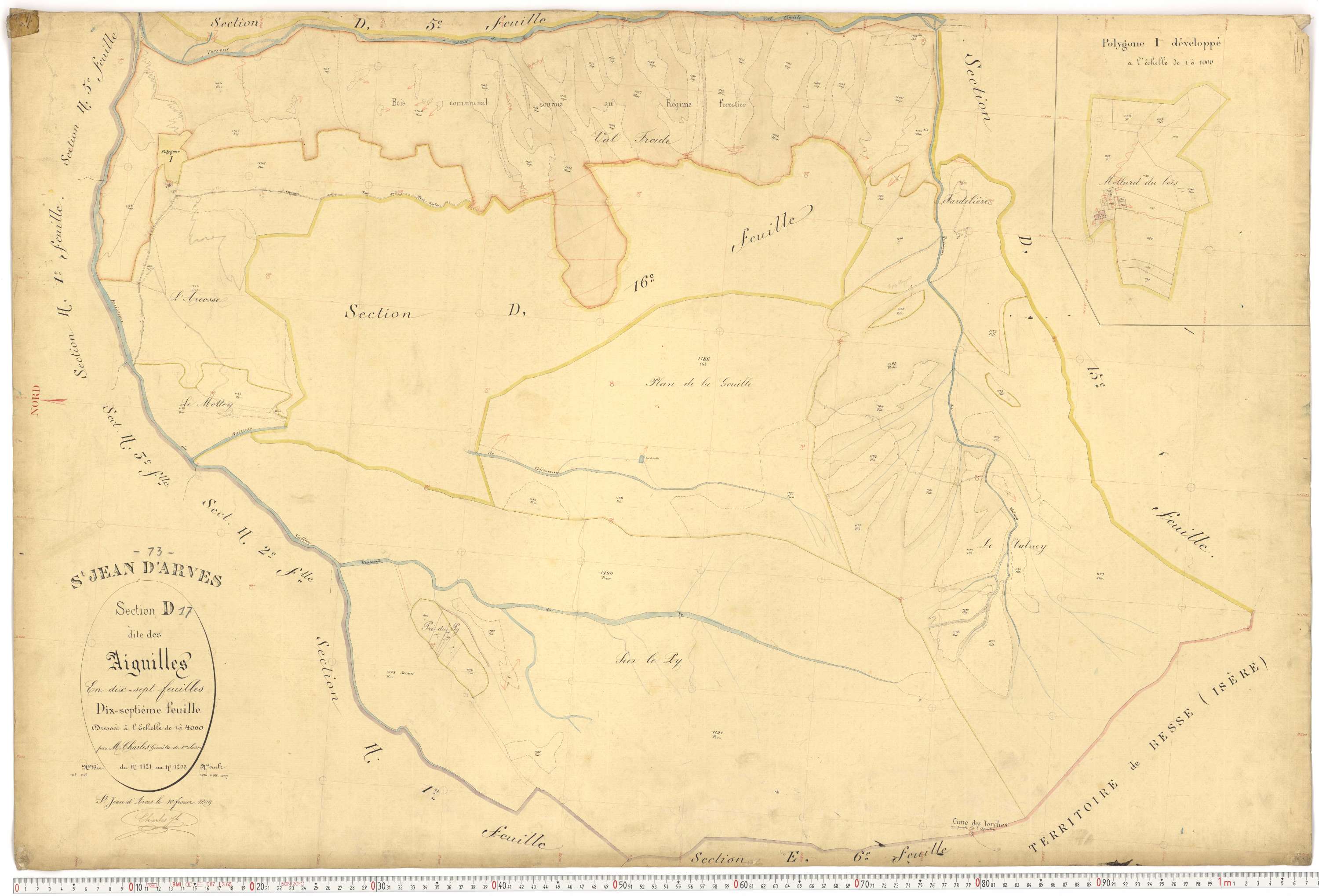 Saint-Jean-d'Arves - Plans cadastraux du premier cadastre français.