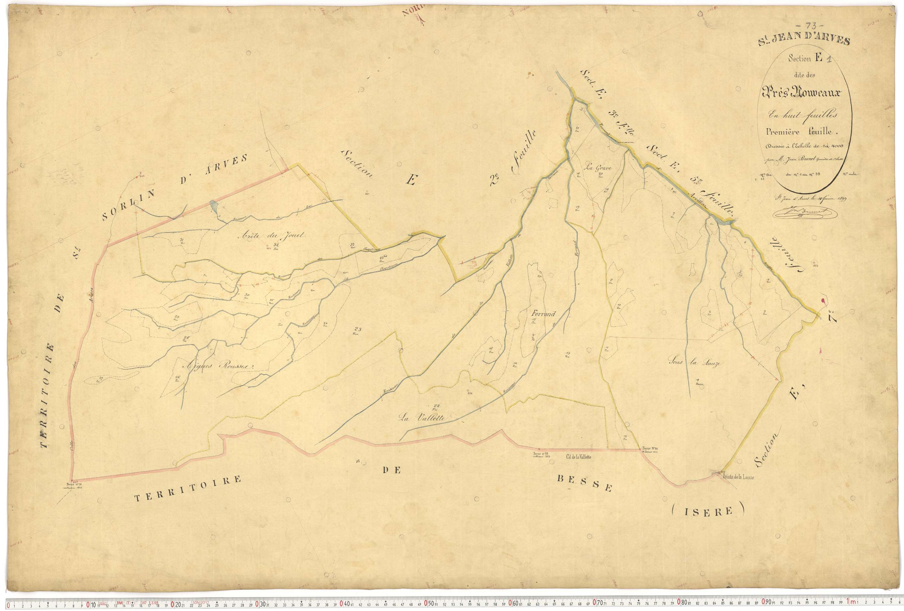 Saint-Jean-d'Arves - Plans cadastraux du premier cadastre français.