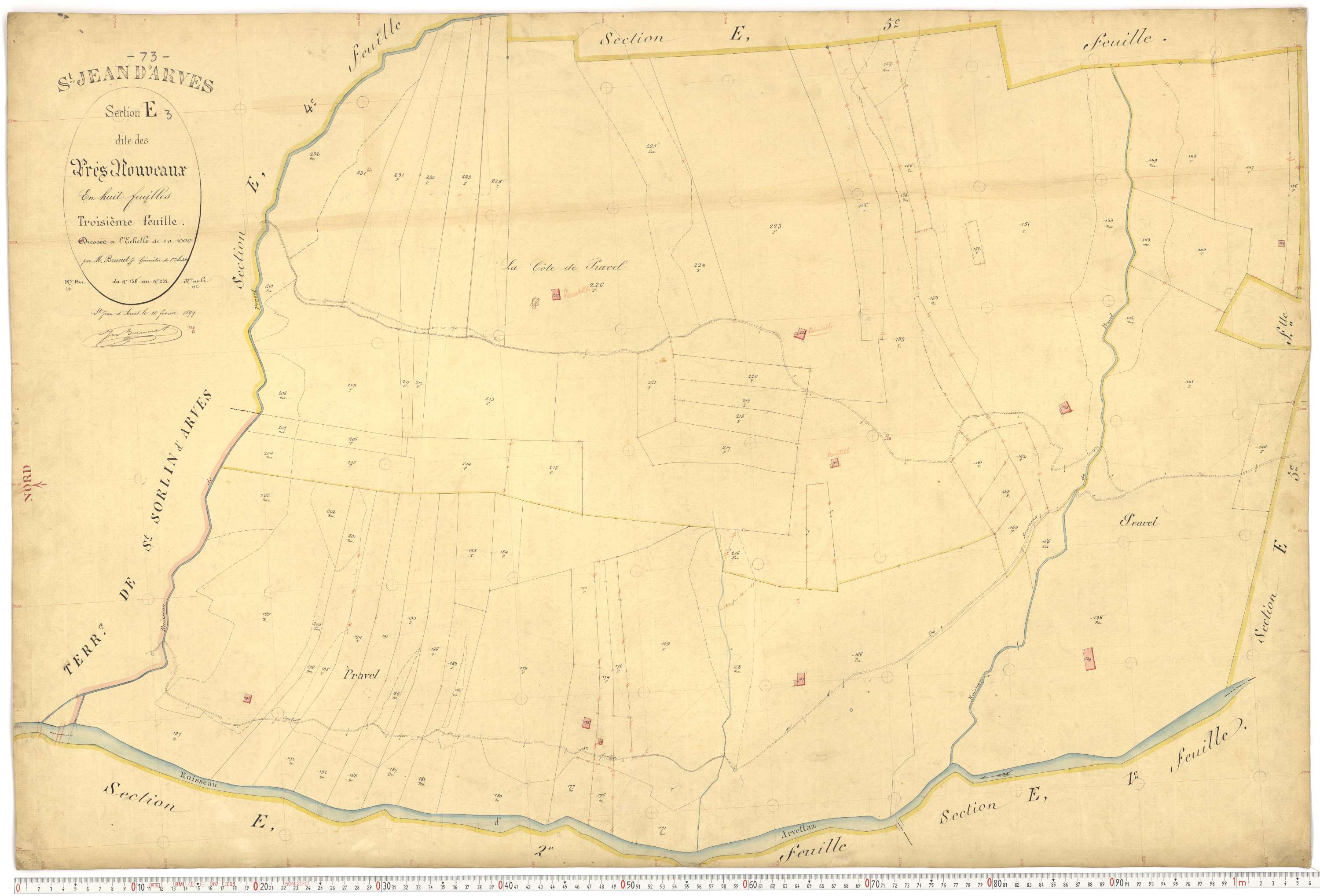 Saint-Jean-d'Arves - Plans cadastraux du premier cadastre français.