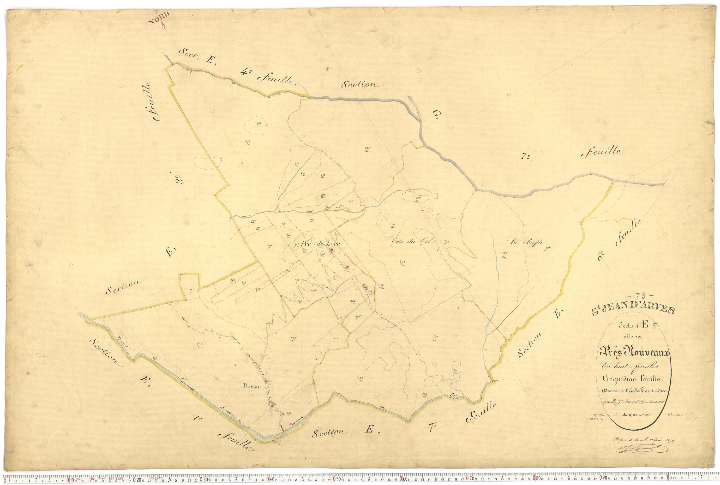 Saint-Jean-d'Arves - Plans cadastraux du premier cadastre français.